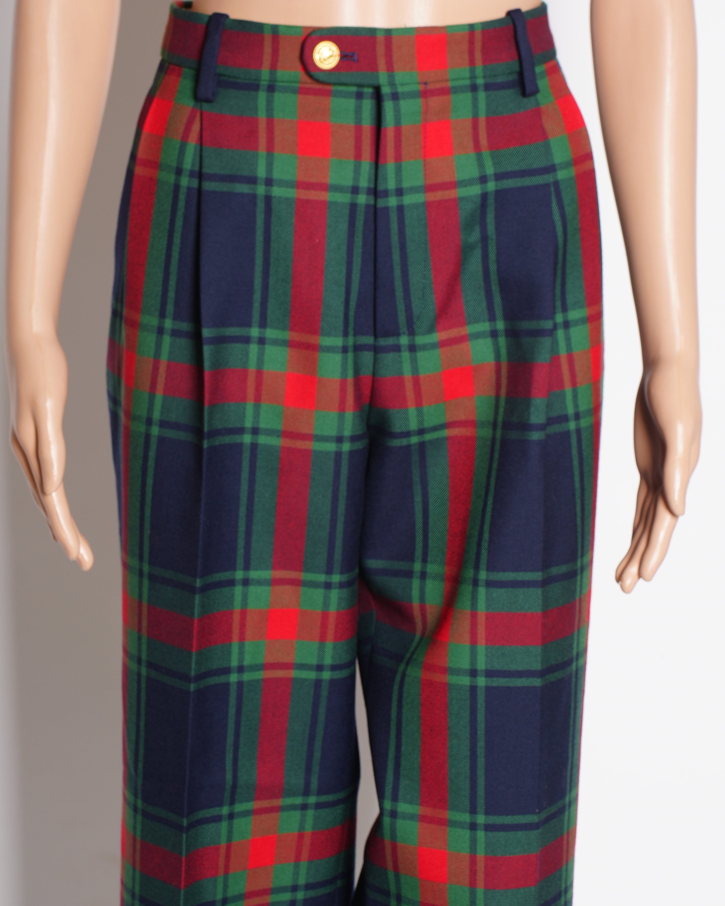 Gucci Women's Plaid Checks Trousers