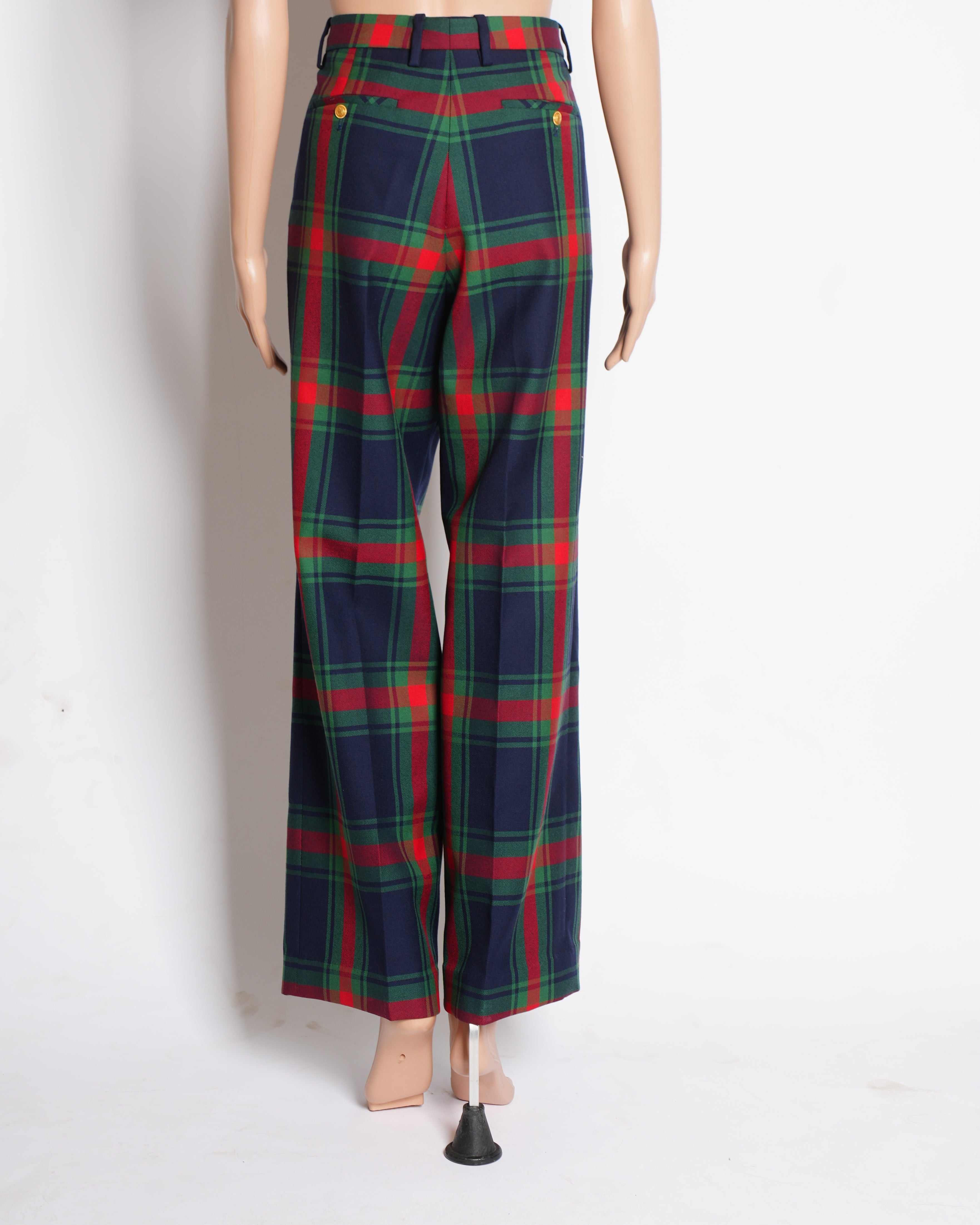 Gucci Women's Plaid Checks Trousers