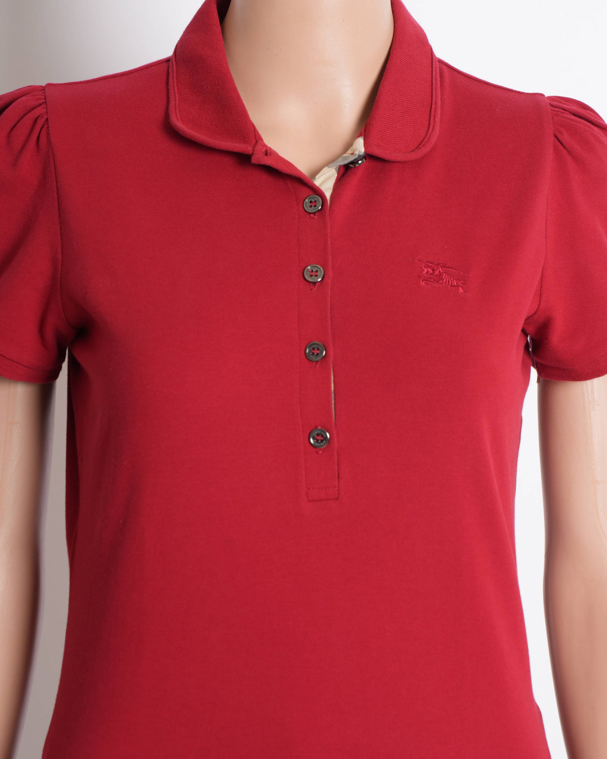 Burberry Red Half Sleeve Polo T-shirt