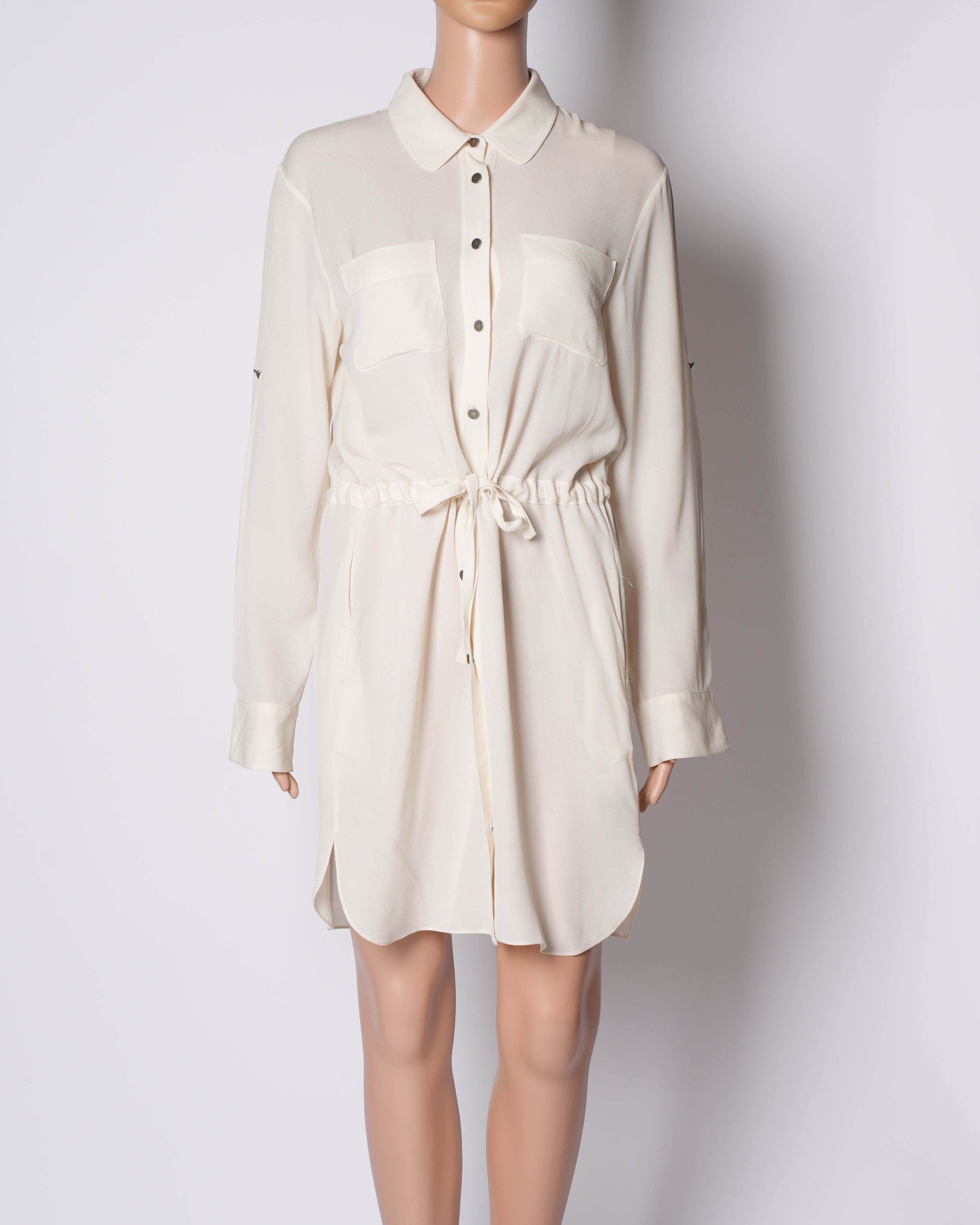 Adam Shirt Dress In Off-white