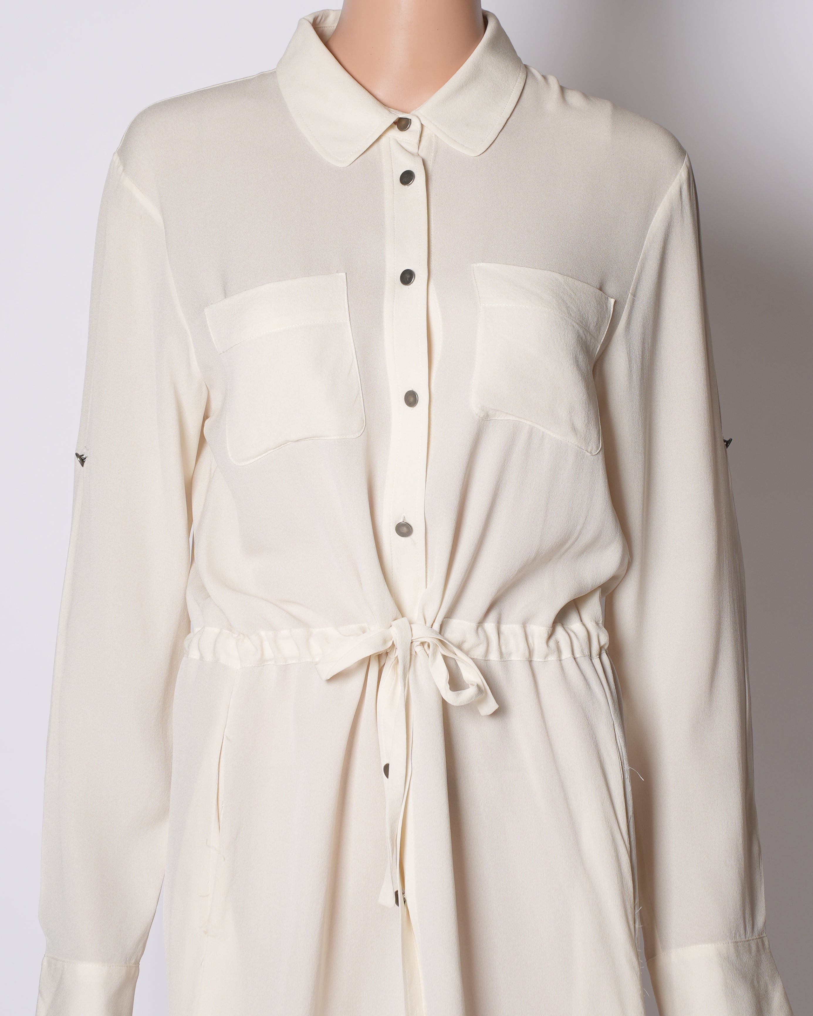 Adam Shirt Dress In Off-white