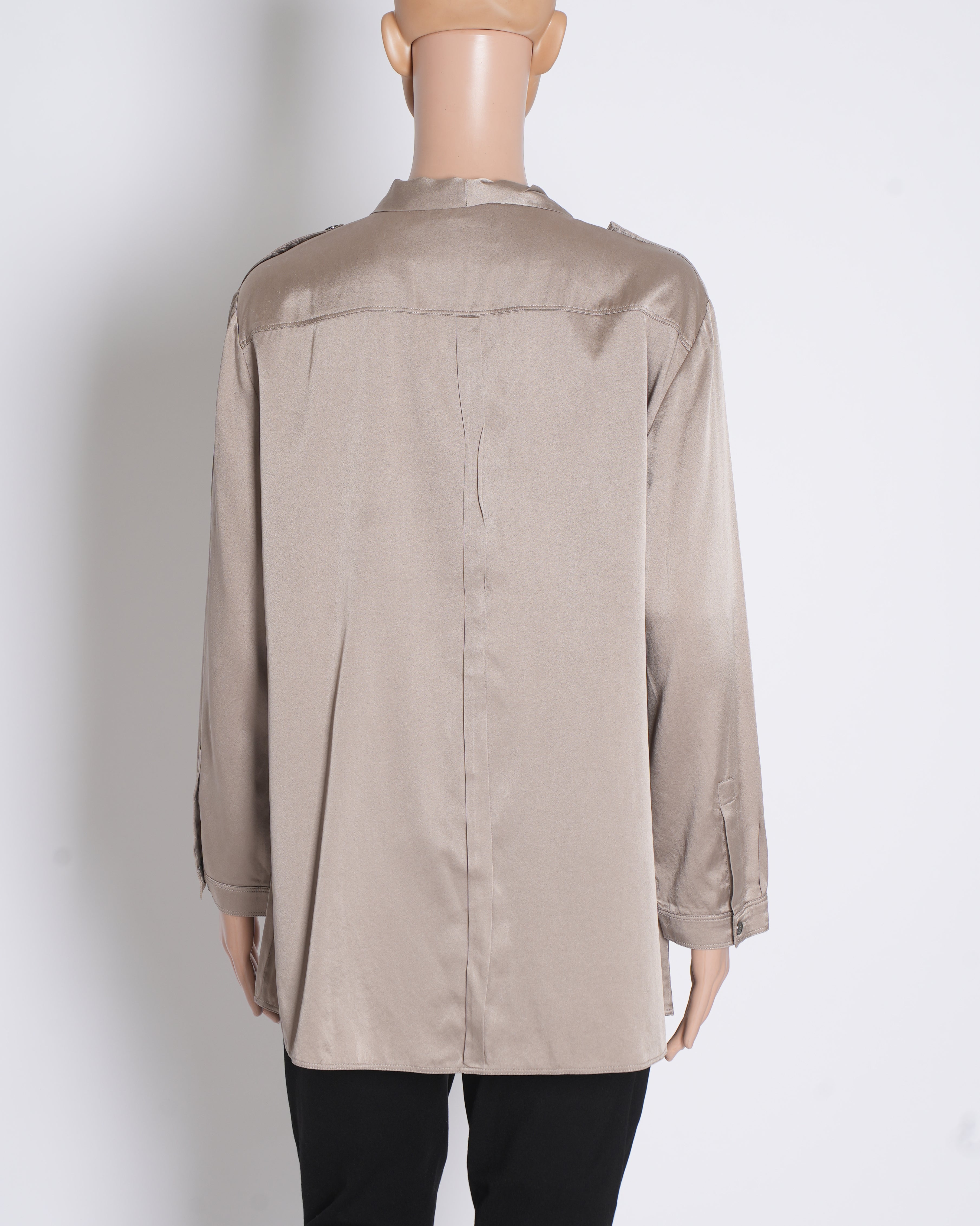 Burberry Silk Tie-Neck Blouse