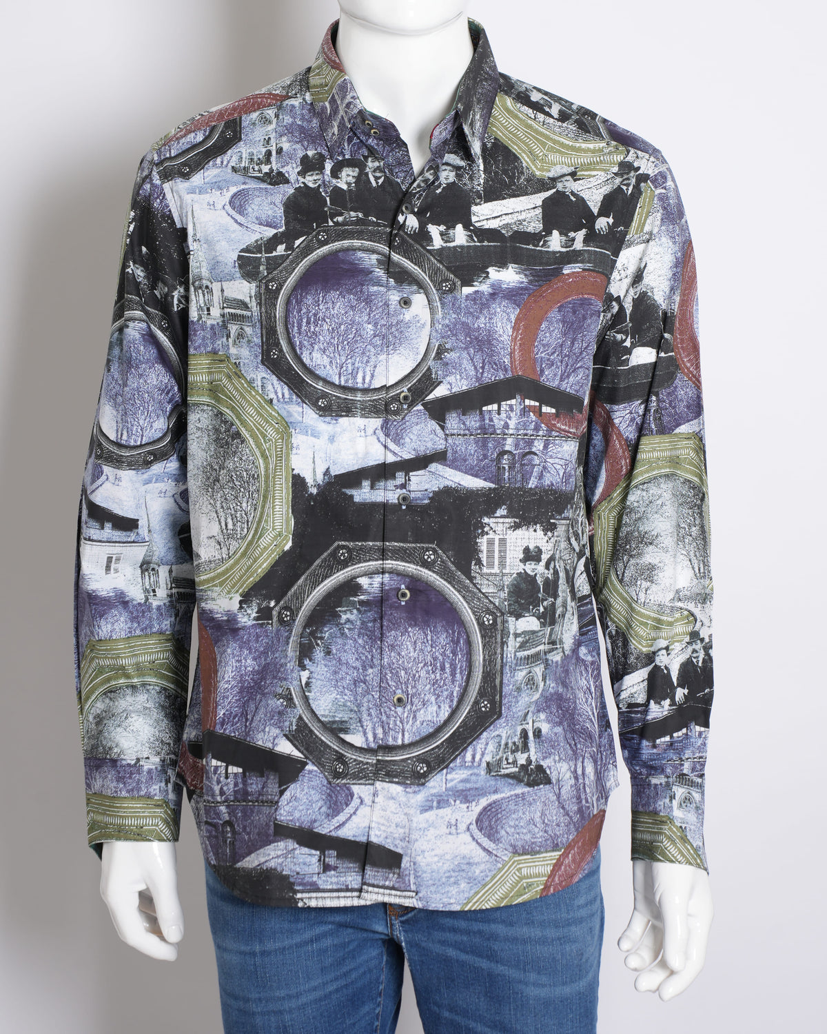 Roberto Graham Button Down Full Sleeve Printed Shirt