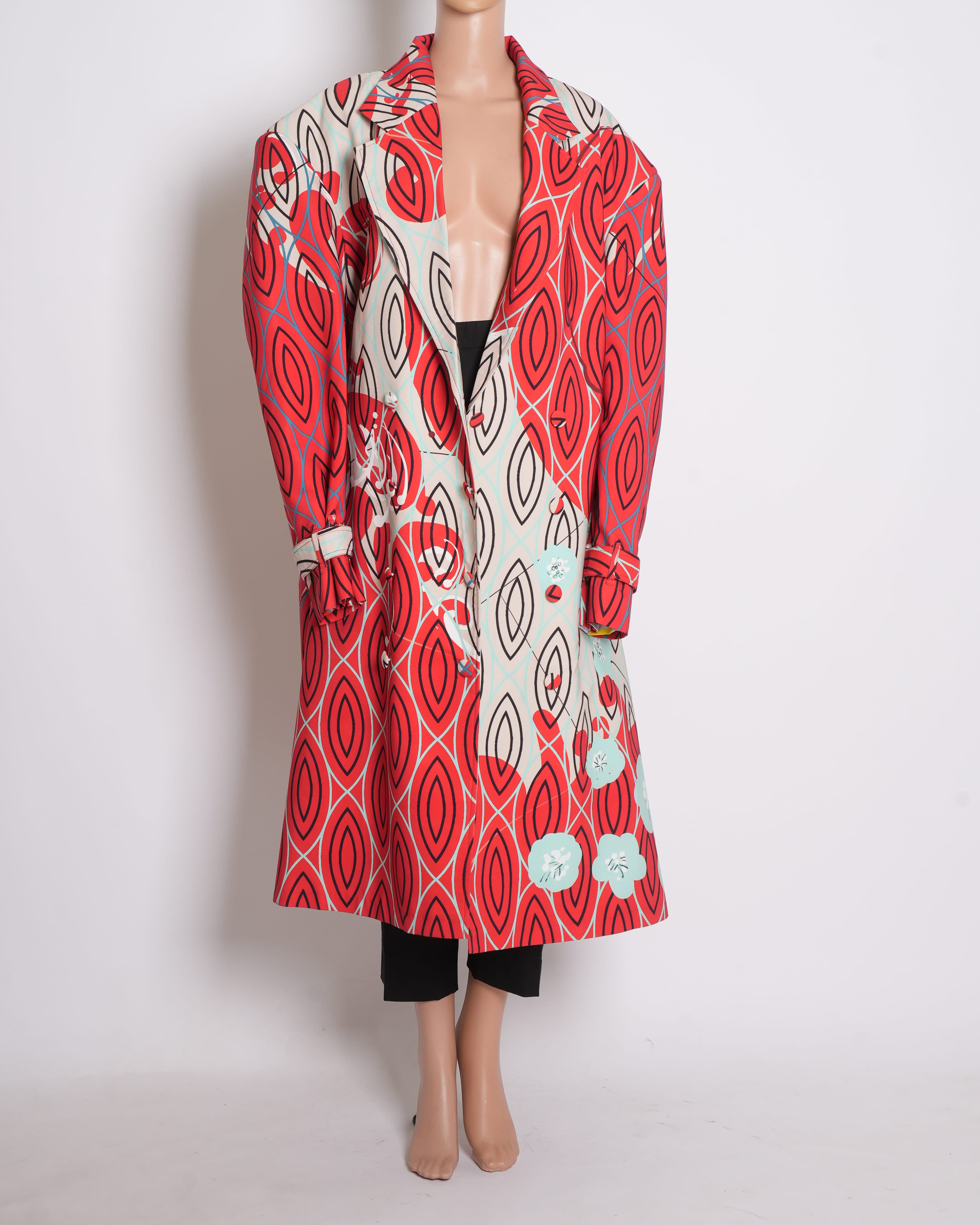 Two Point Two Multi Colour Shui Trench Coat
