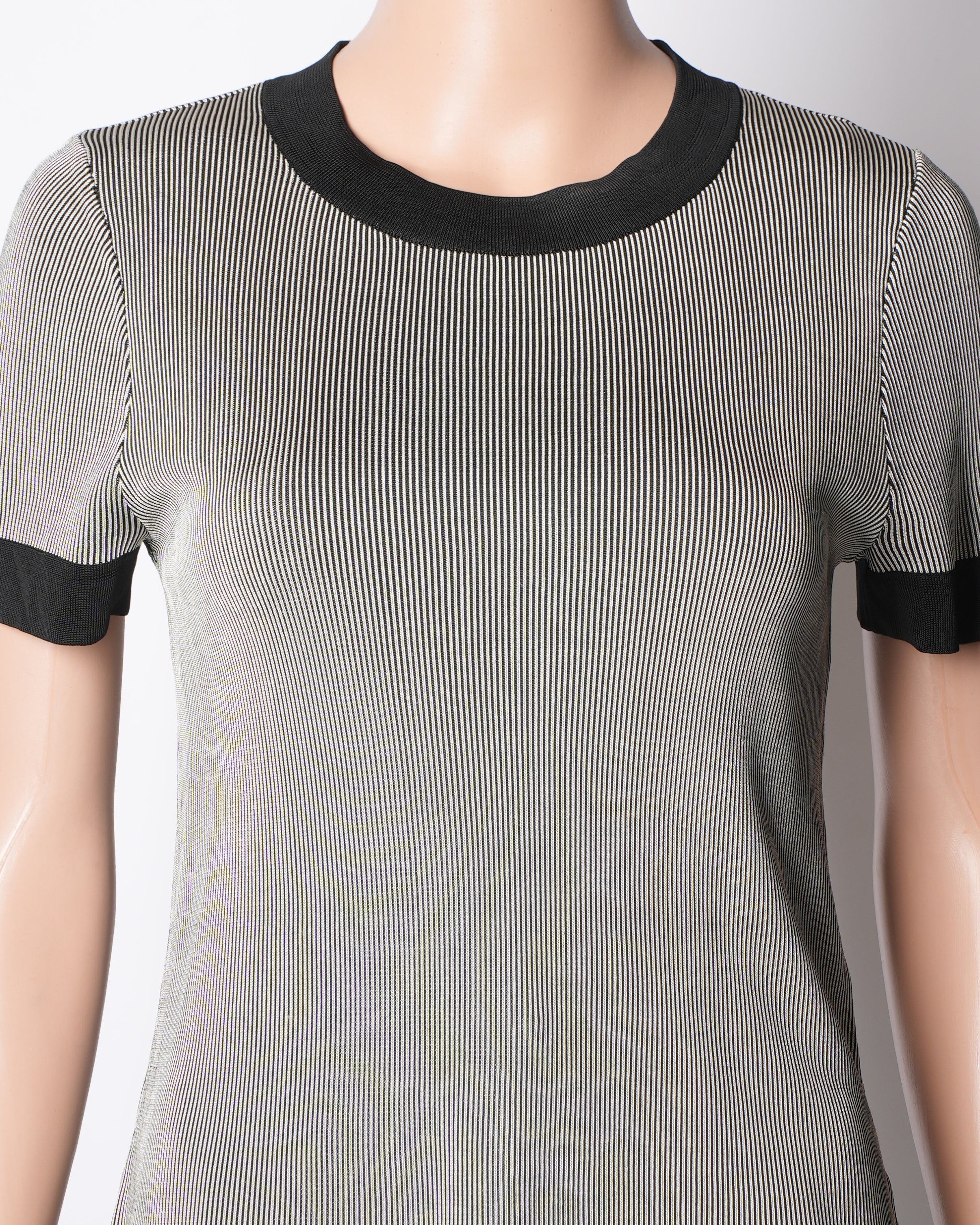 Rag & Bone Vertical Stripe Top In Black & White