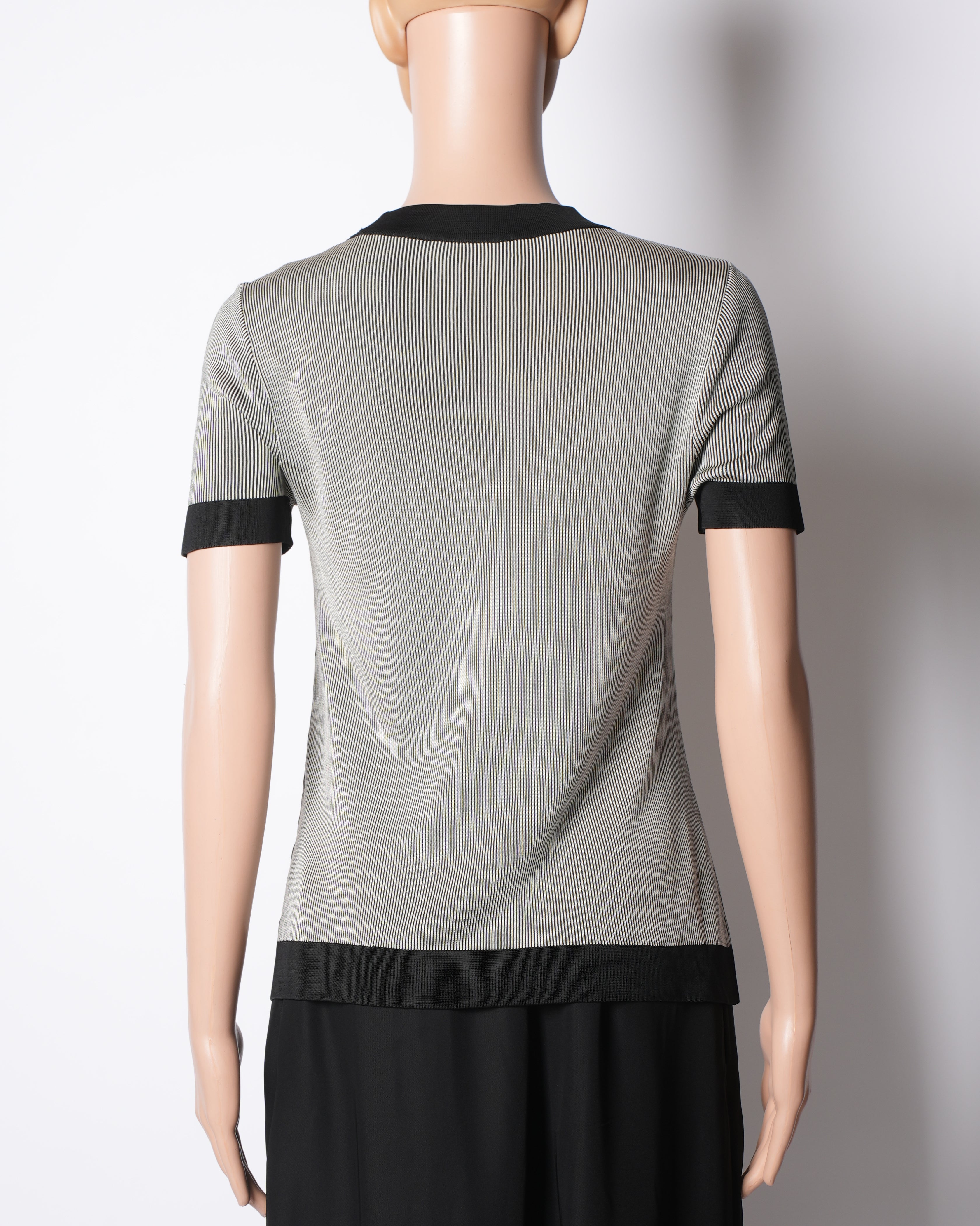 Rag & Bone Vertical Stripe Top In Black & White