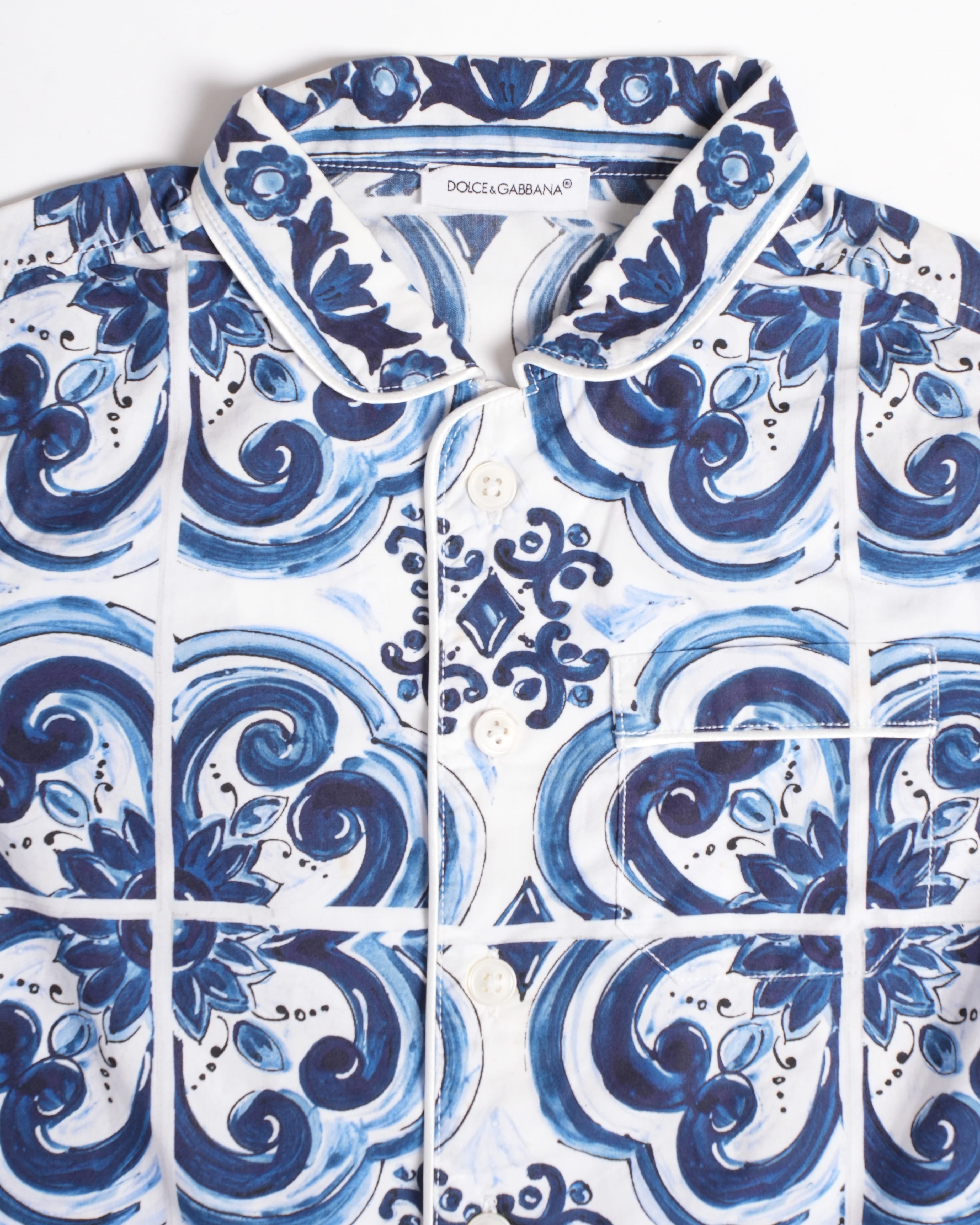 Dolce & Gabbana Kids Majolica Print Shirt