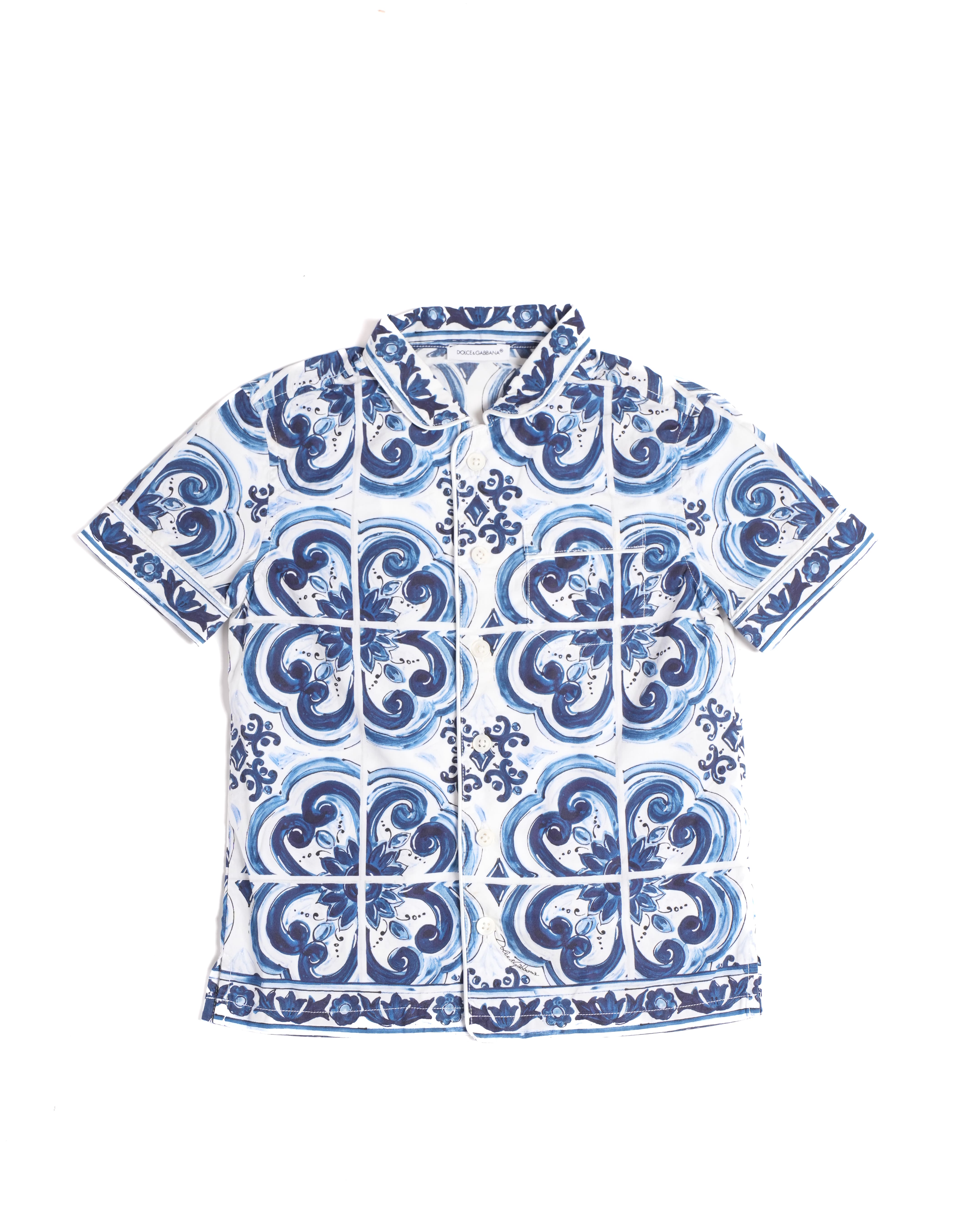 Dolce & Gabbana Kids Majolica Print Shirt