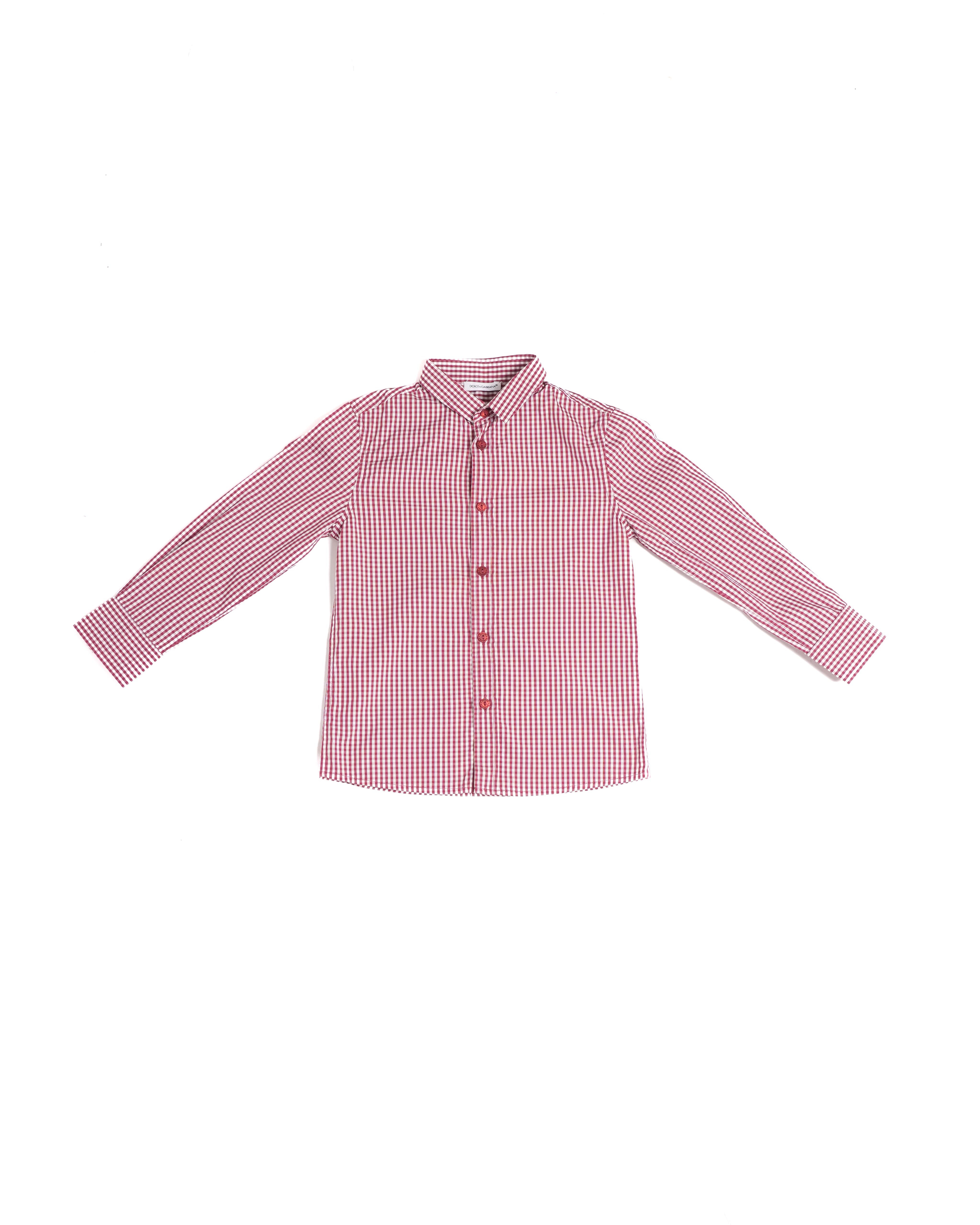 Dolce & Gabbana Kids Red & White Checkered Shirt