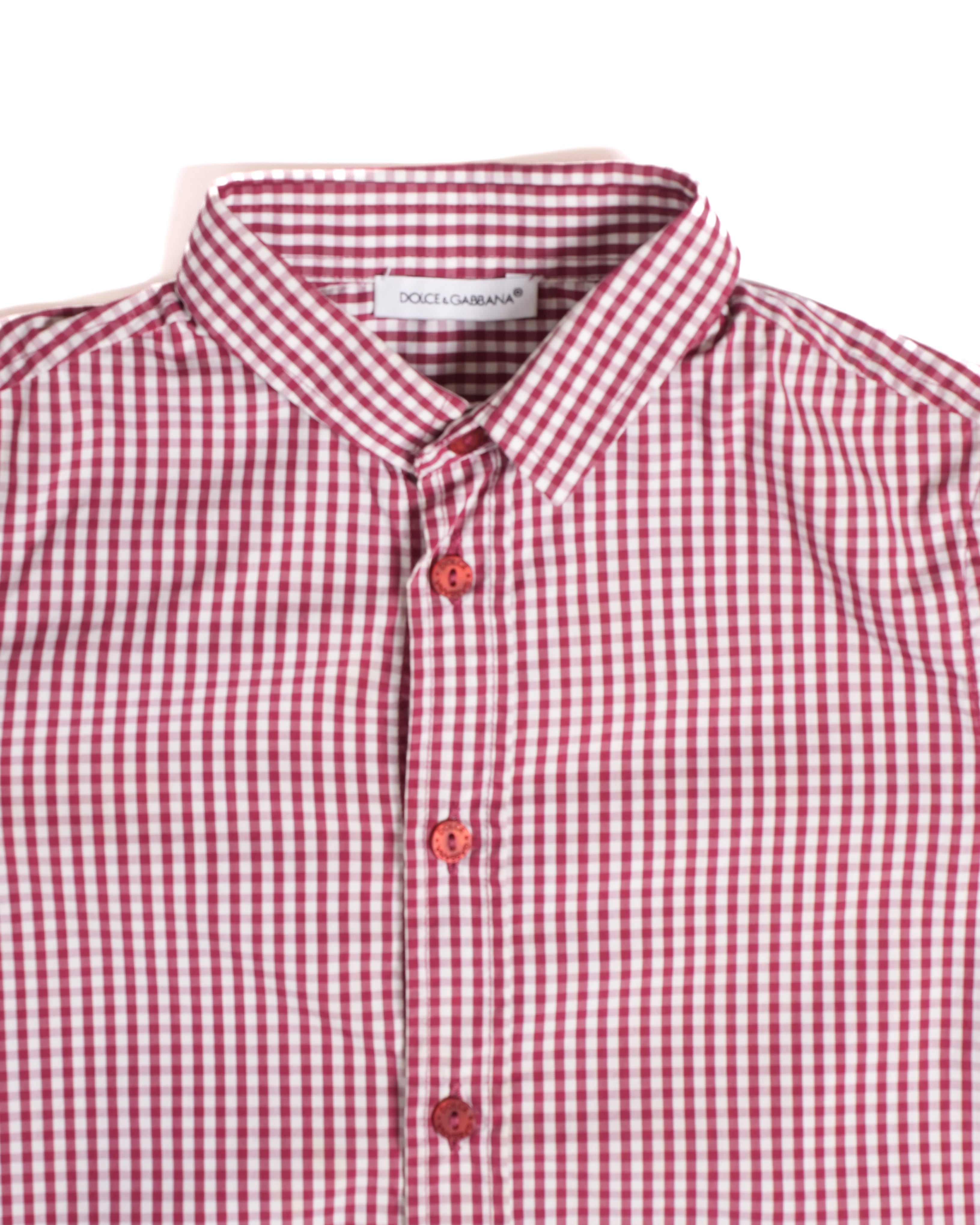 Dolce & Gabbana Kids Red & White Checkered Shirt