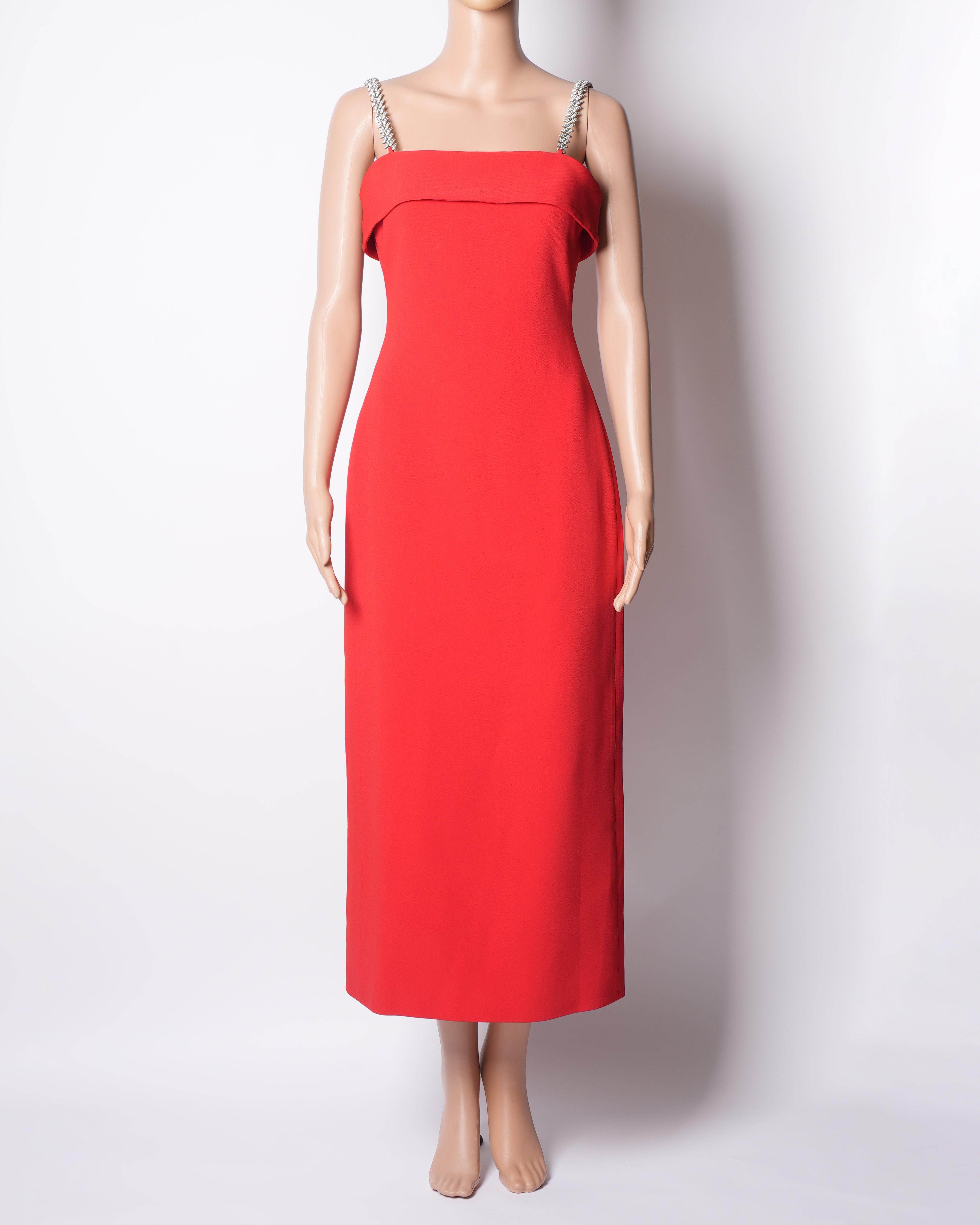 David Koma Red Form Fit Dress