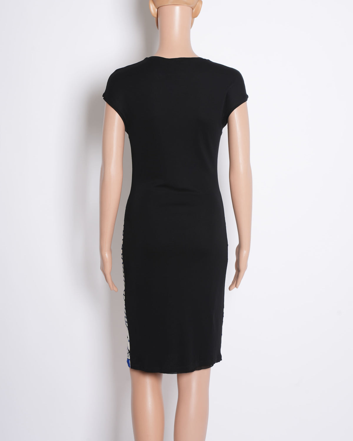 Roberto Cavalli Printed Blue & White Dress