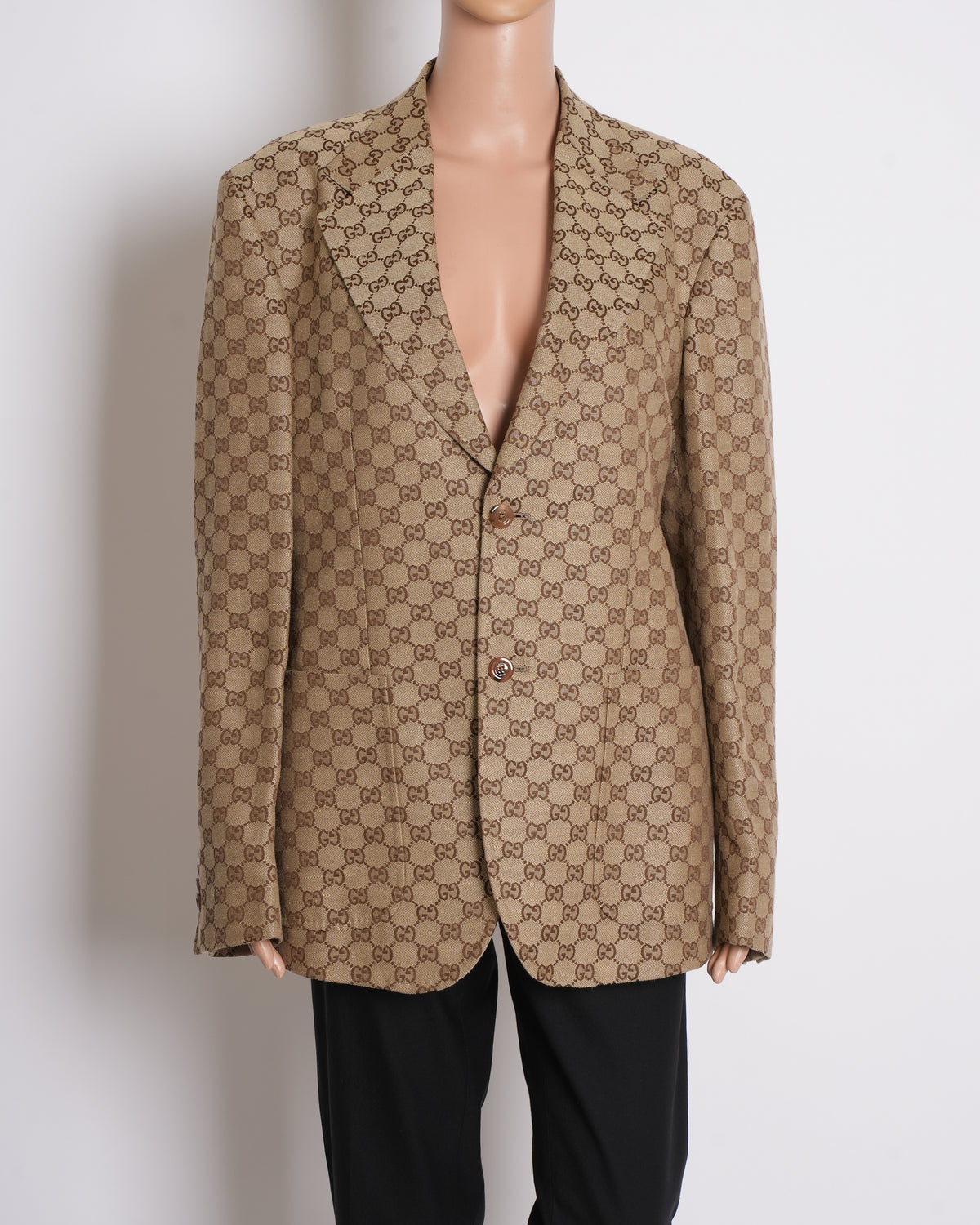 Gucci Linen Blend Canvas Formal Jacket