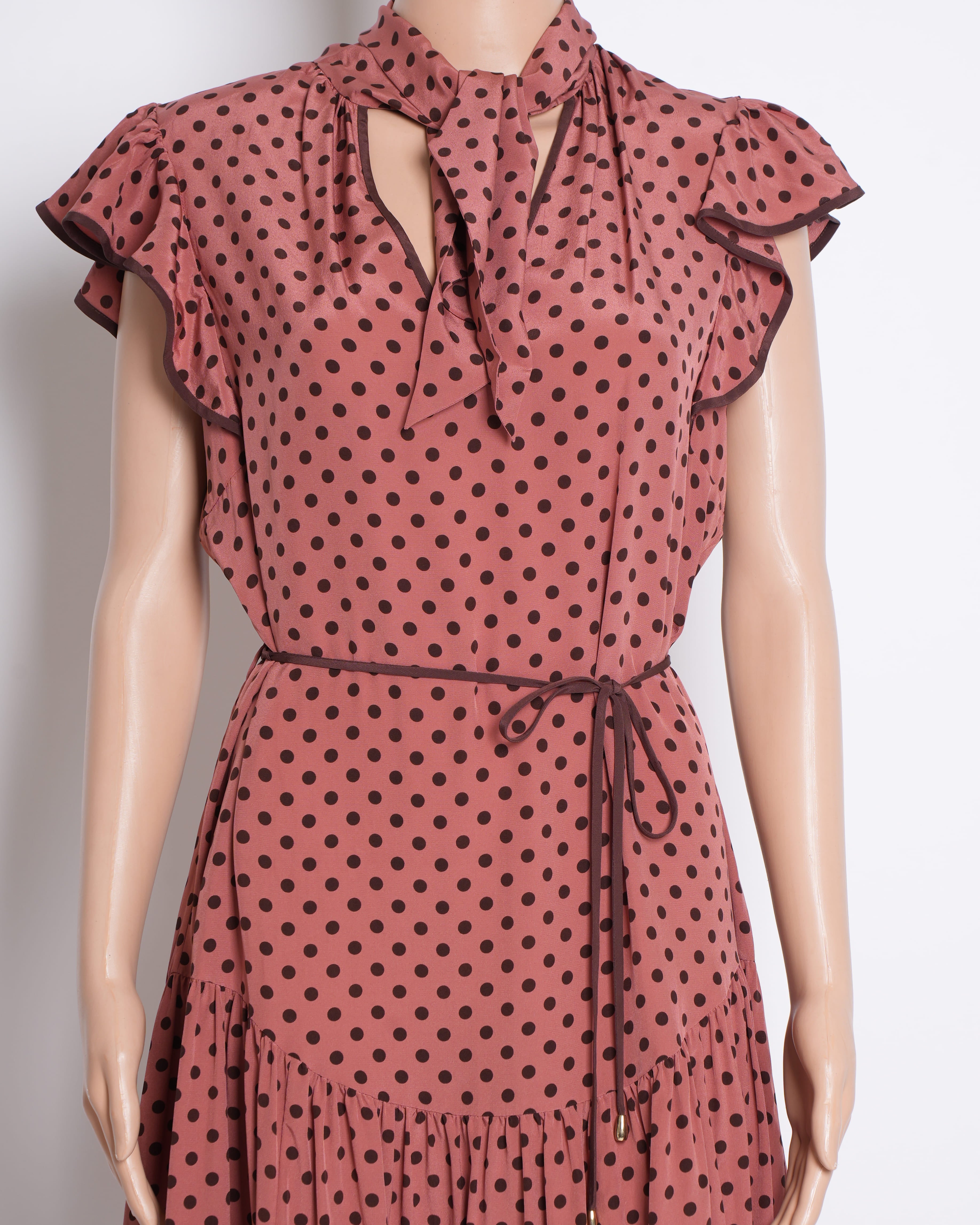 Zimmermann Polka Dot Dress In Red