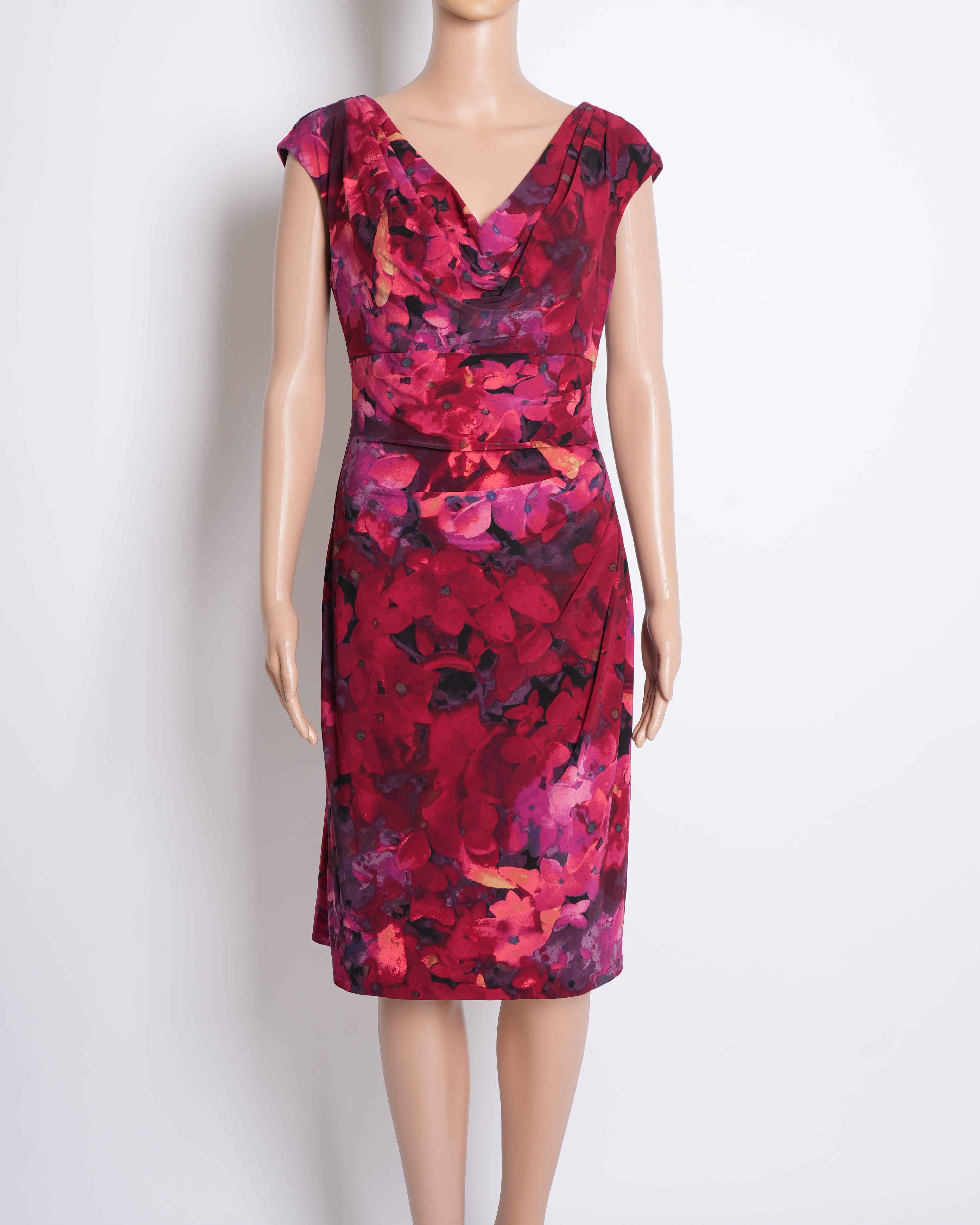 Ralph Lauren Floral Dress in Shades of Red