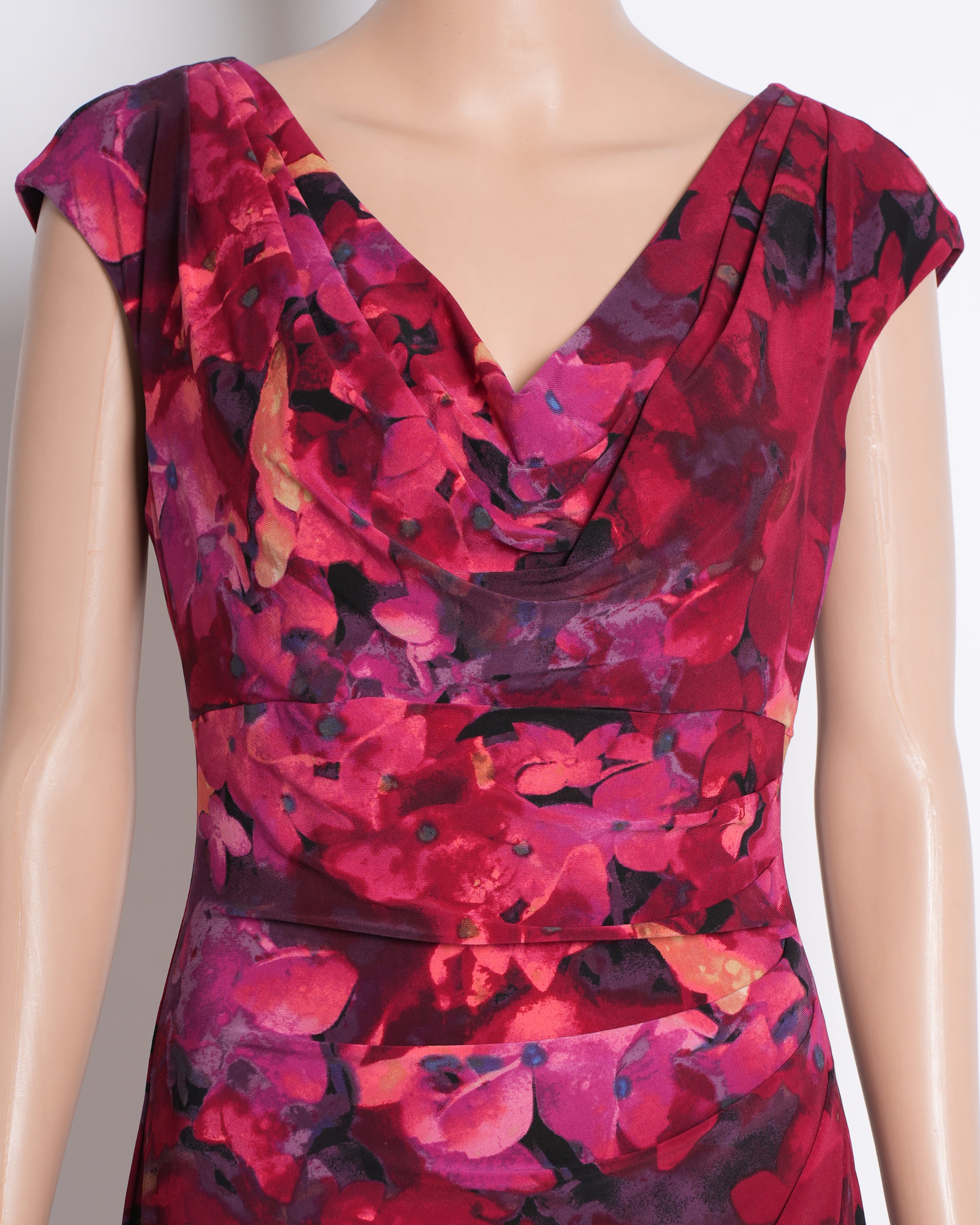 Ralph Lauren Floral Dress in Shades of Red