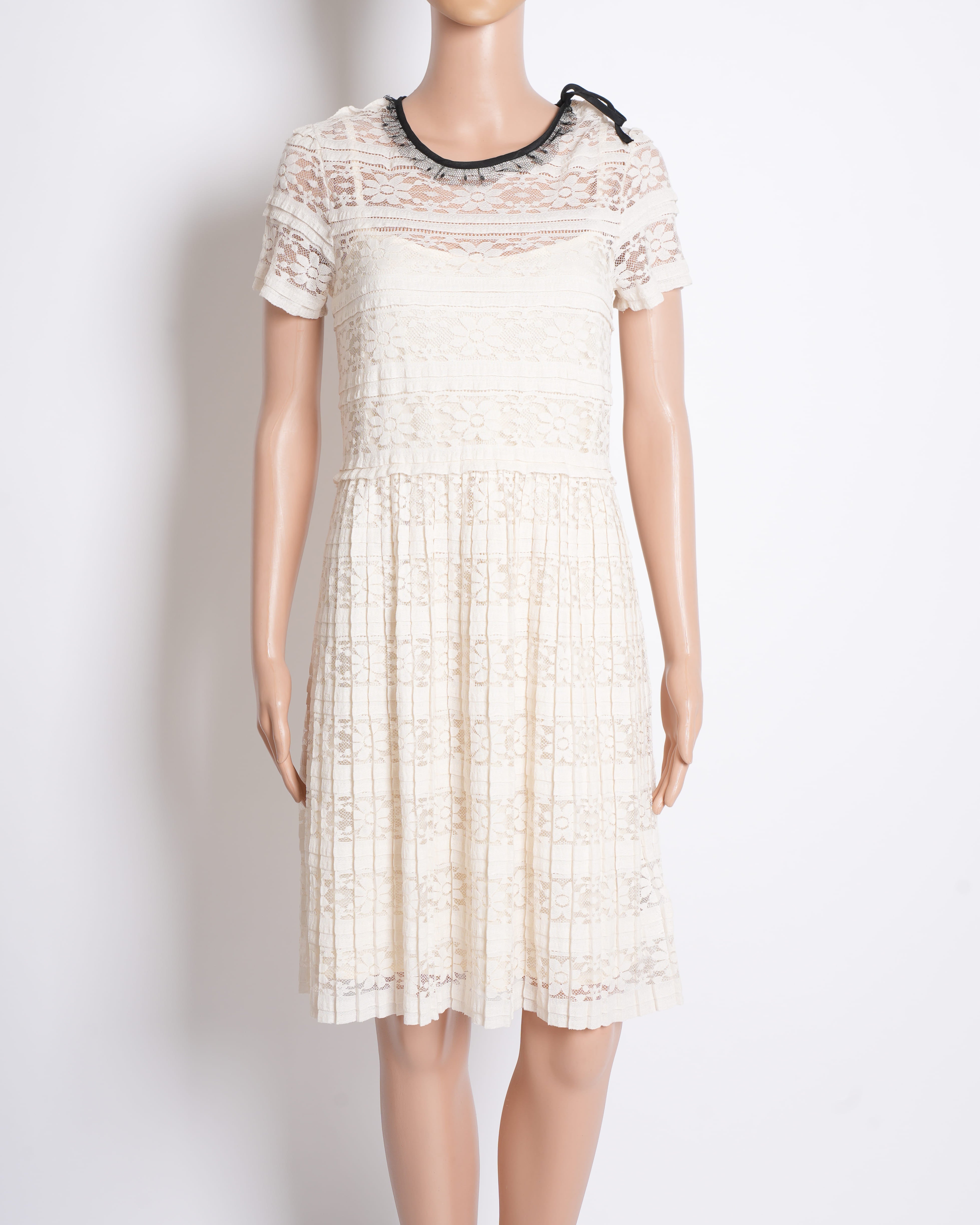 Red Valentino Lace Dress In White