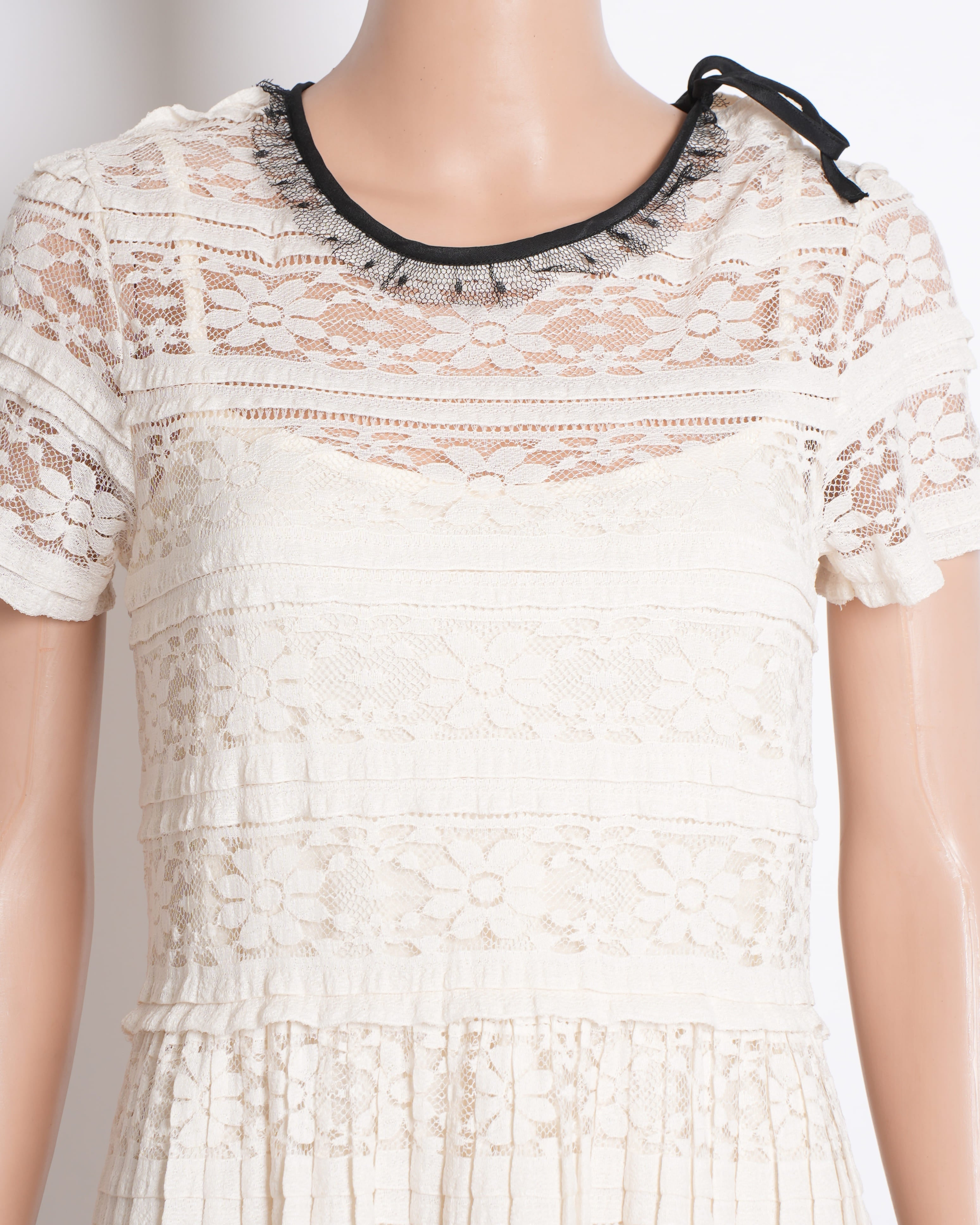 Red Valentino Lace Dress In White