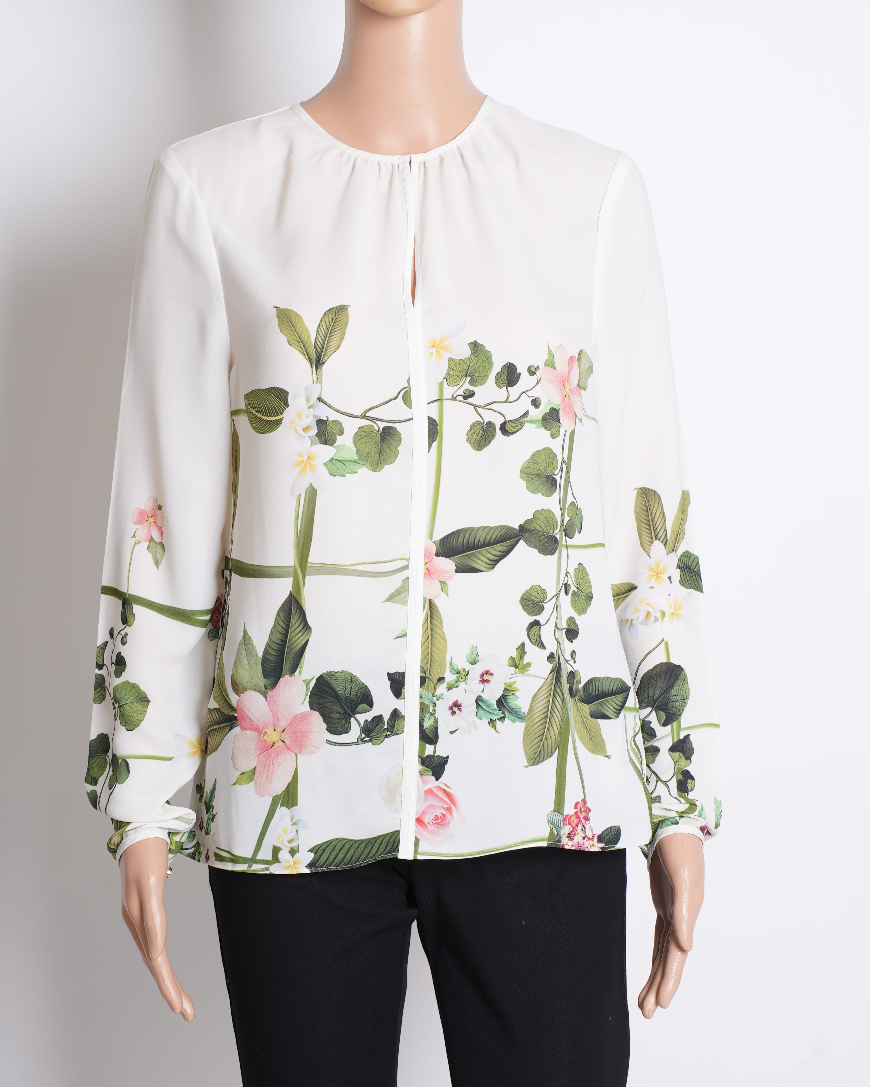 Ted Baker Floral Top With Full Sleeves