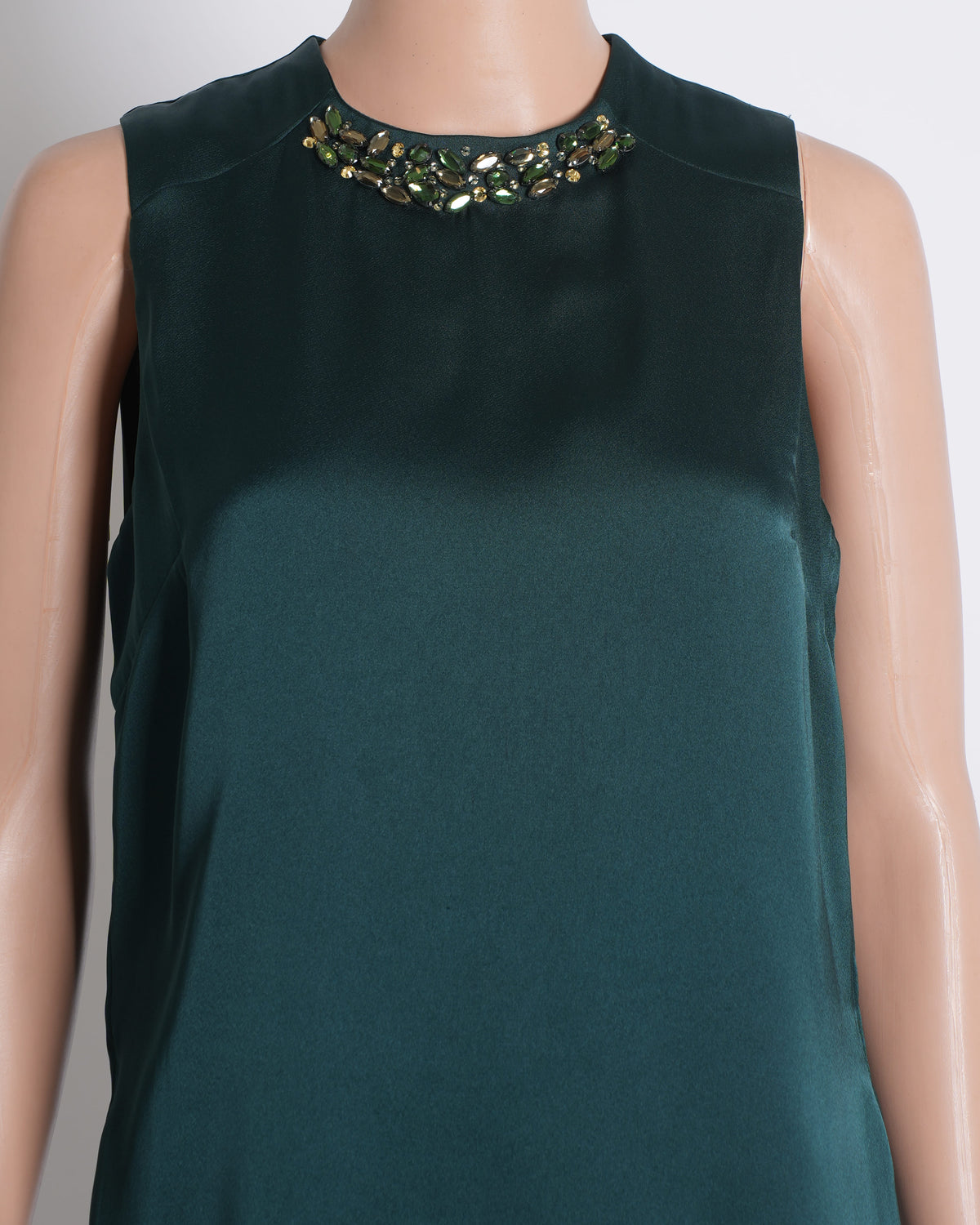 Coast Embellished Neck Detail Top in Teal Blue