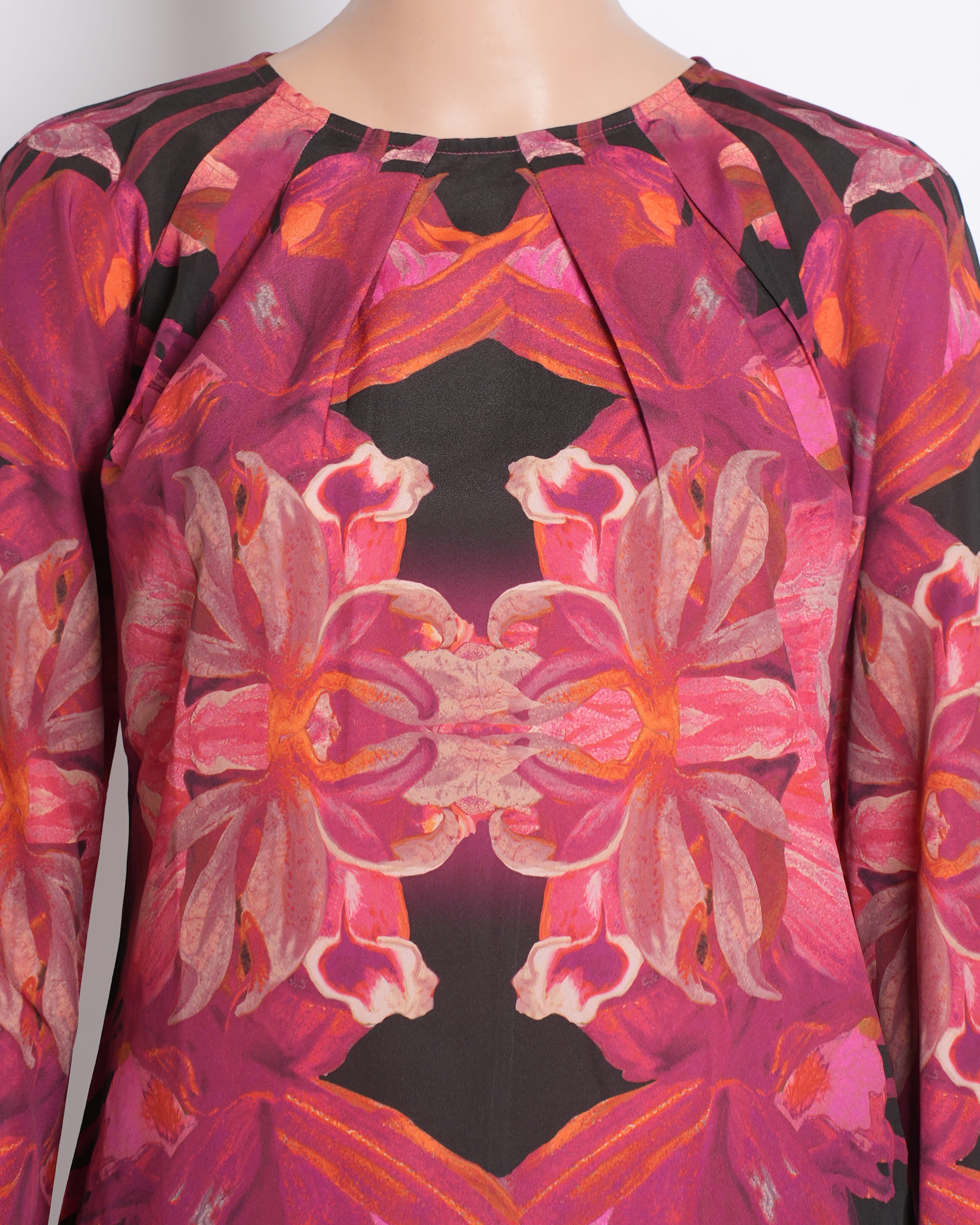 Ted Baker Floral Top In Red & Black
