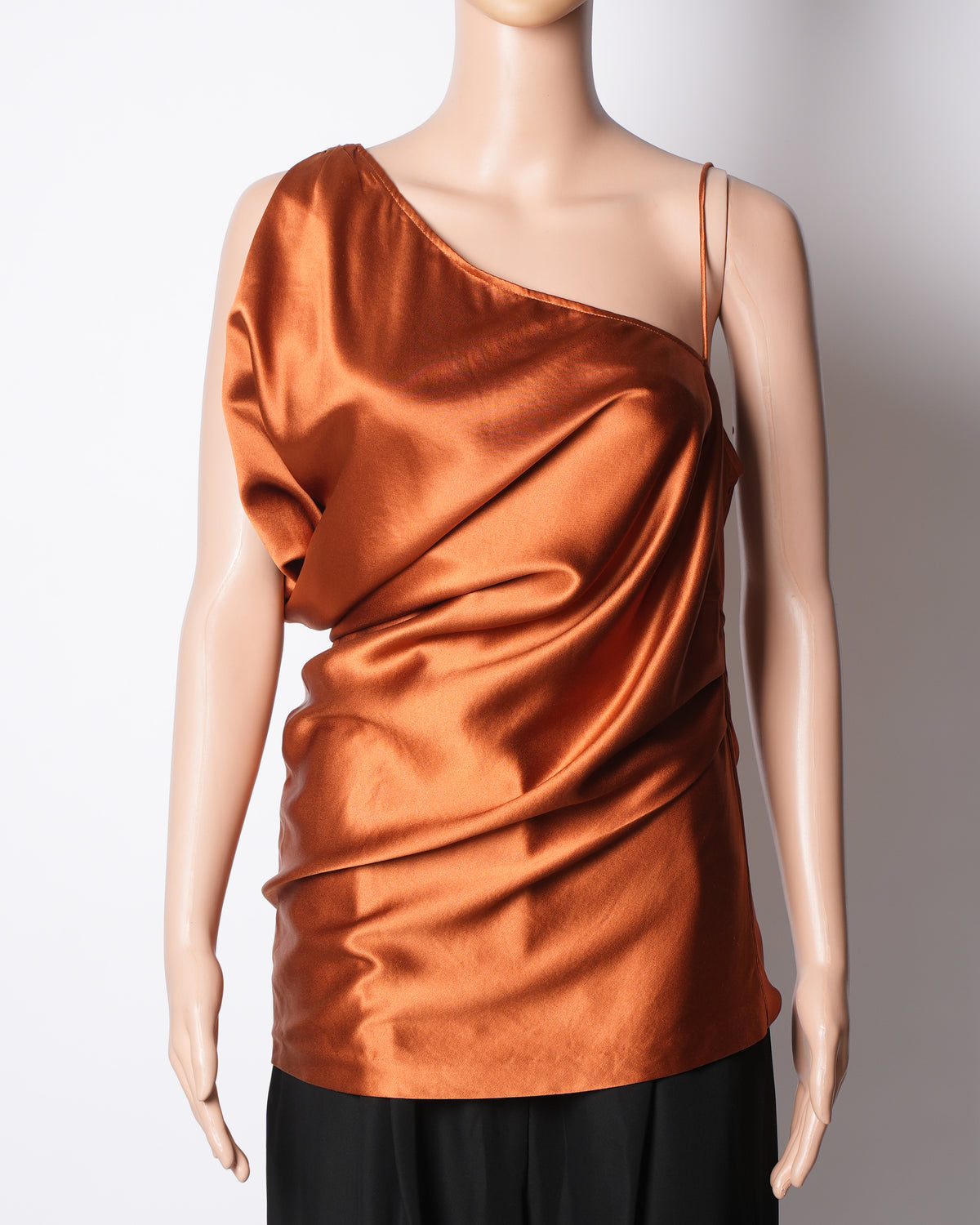 DVF One-Sleeve Silk Top