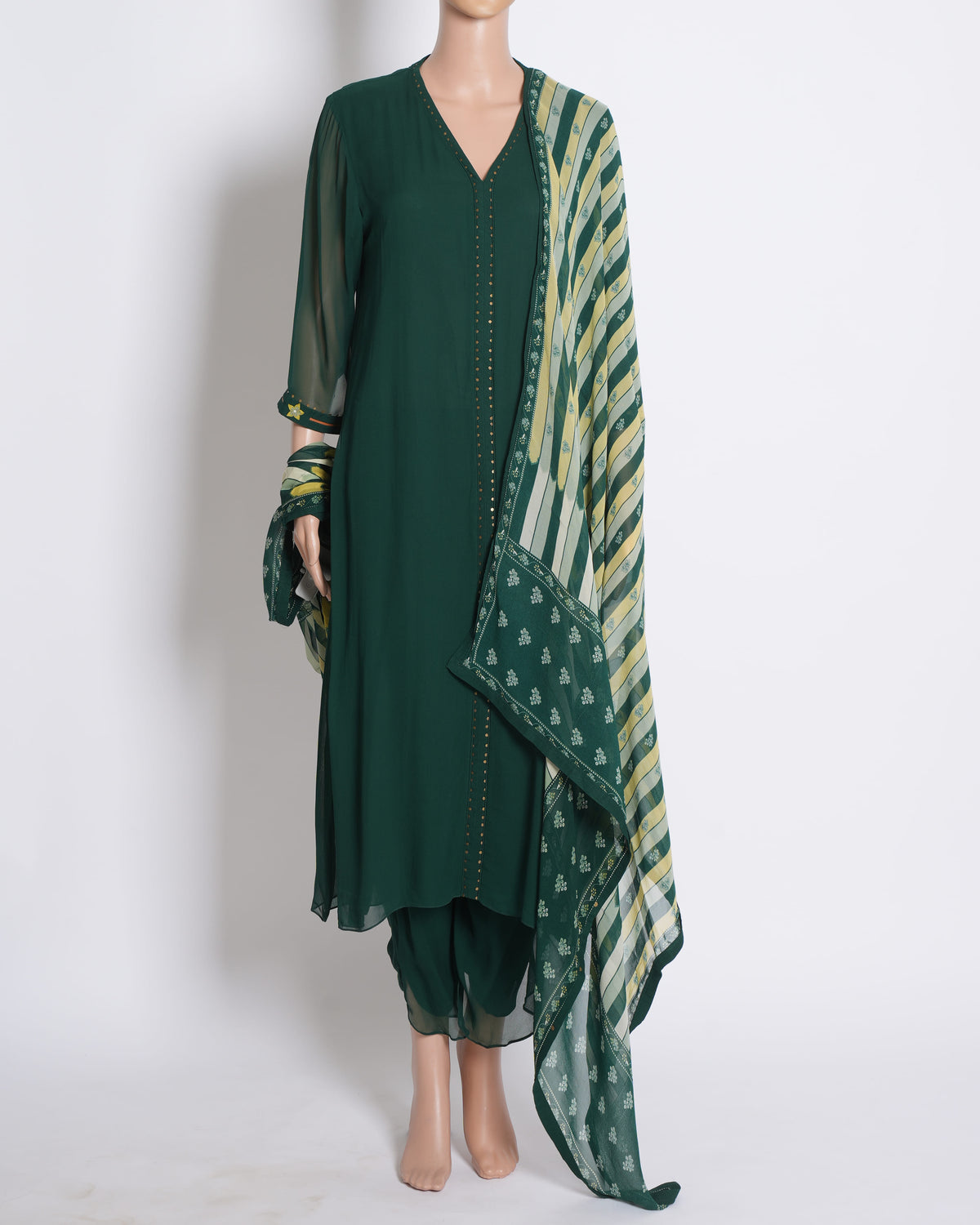 New AM PM Sea Green Kurta Set