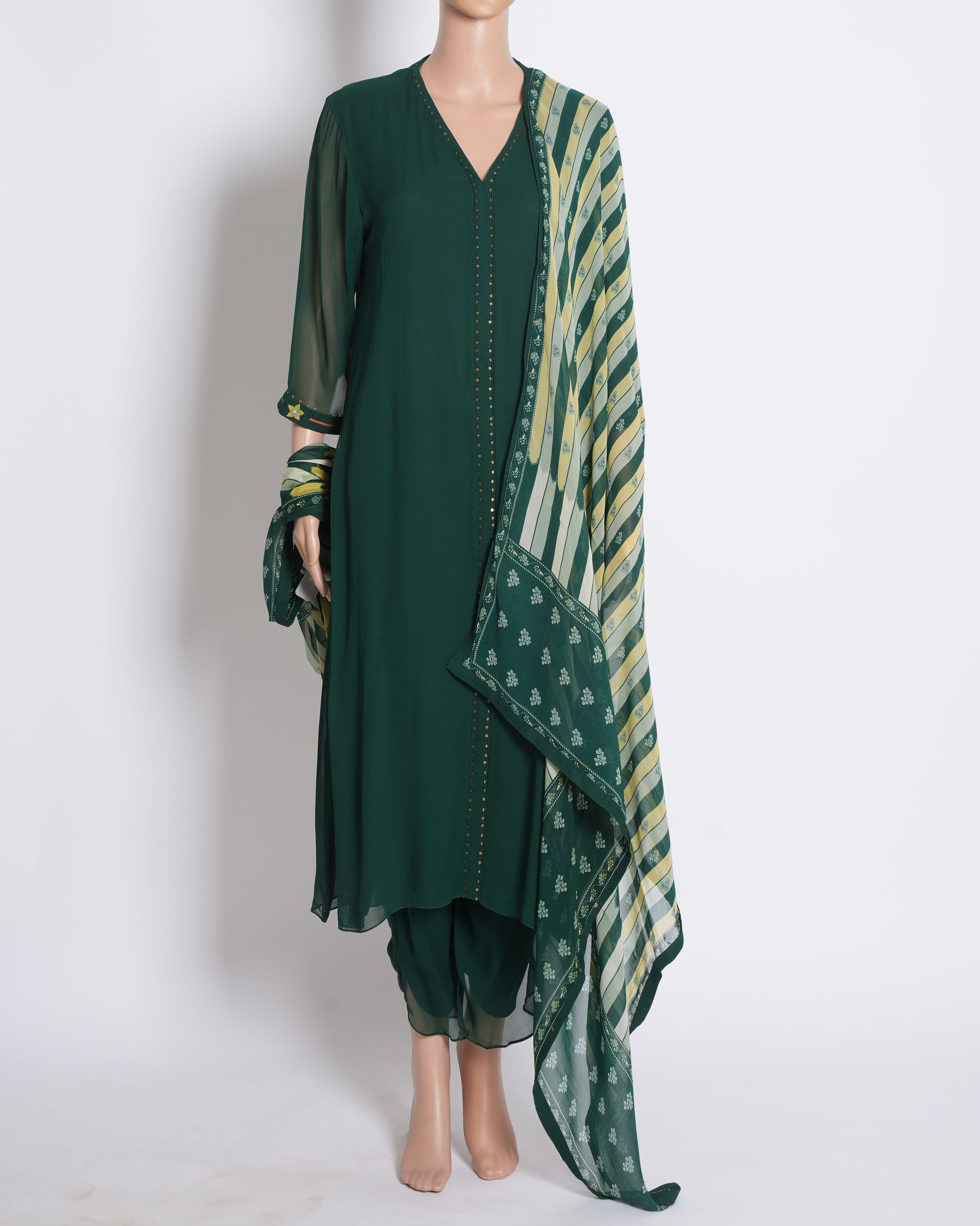 New AM PM Sea Green Kurta Set