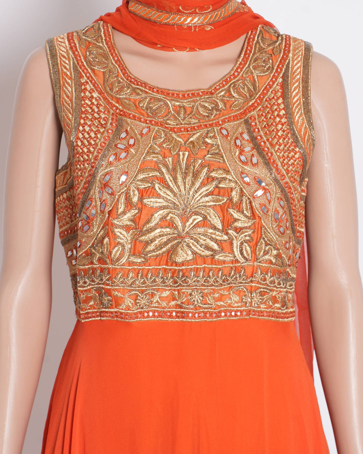 New Pankaj & Nidhi long kurta in orange set 3