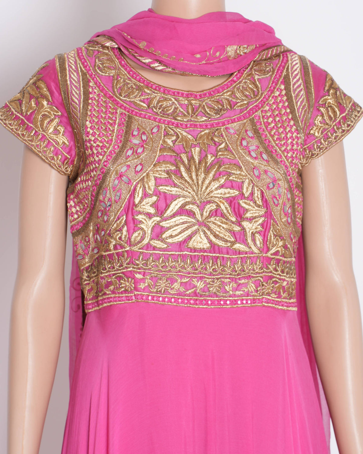 Pankaj & Nidhi long kurta set if 3 in pink