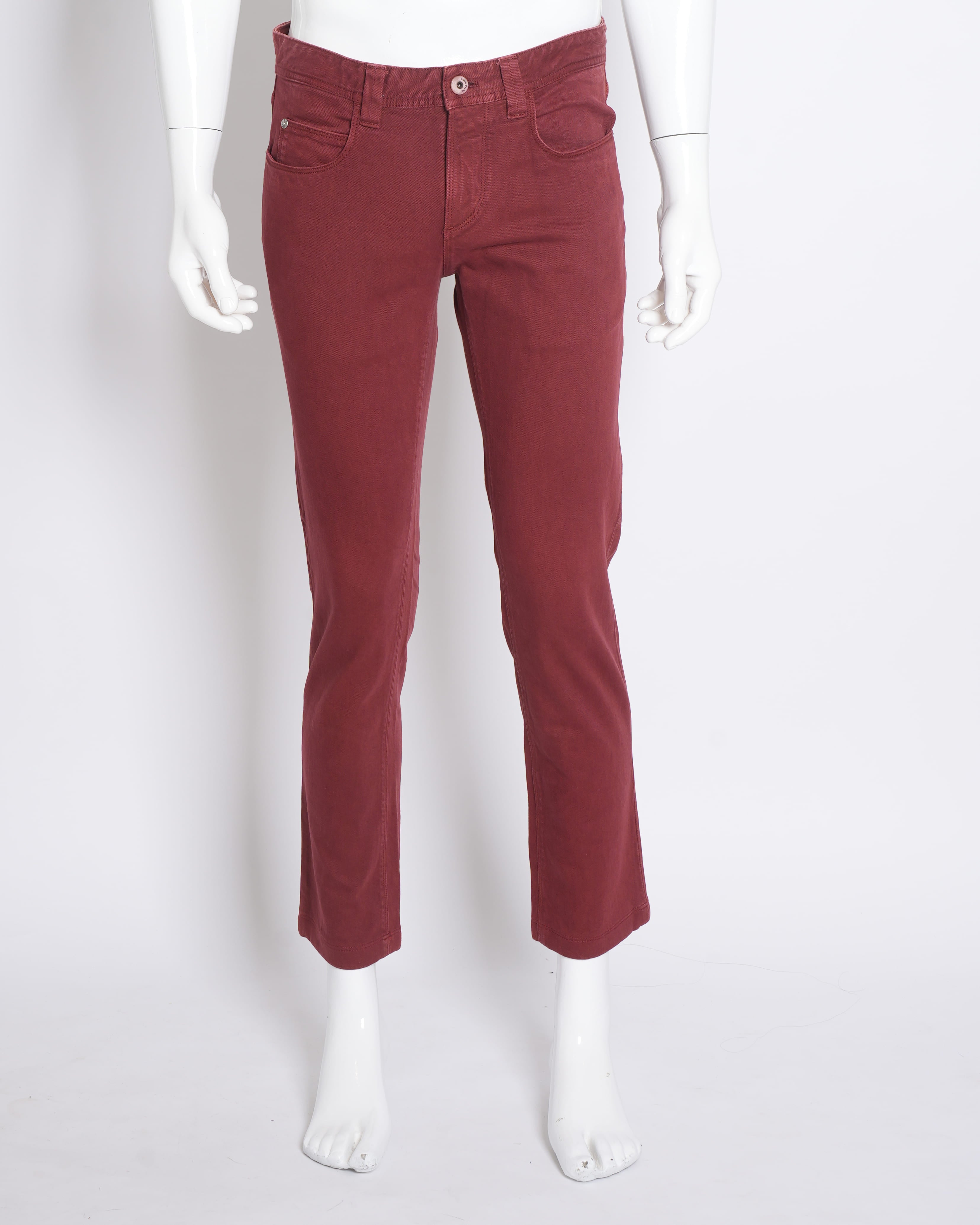Loro Piana Men's Pants In Maroon
