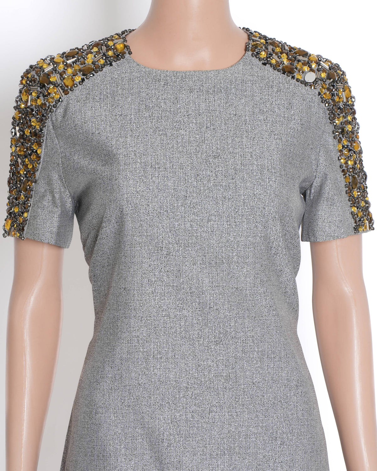 Burberry grey crystal embellished dress