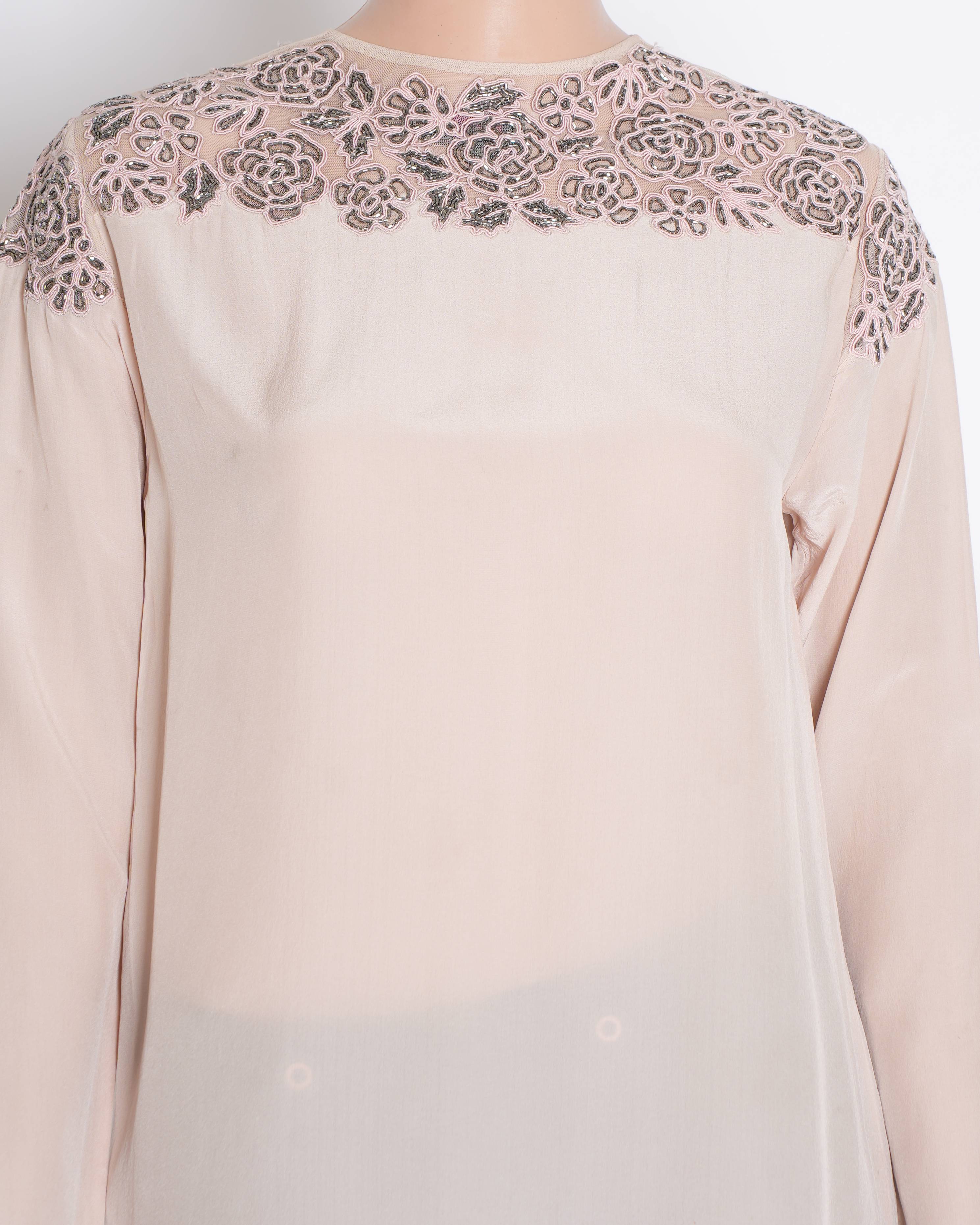 Namrata Joshipura White Embellished light pink top