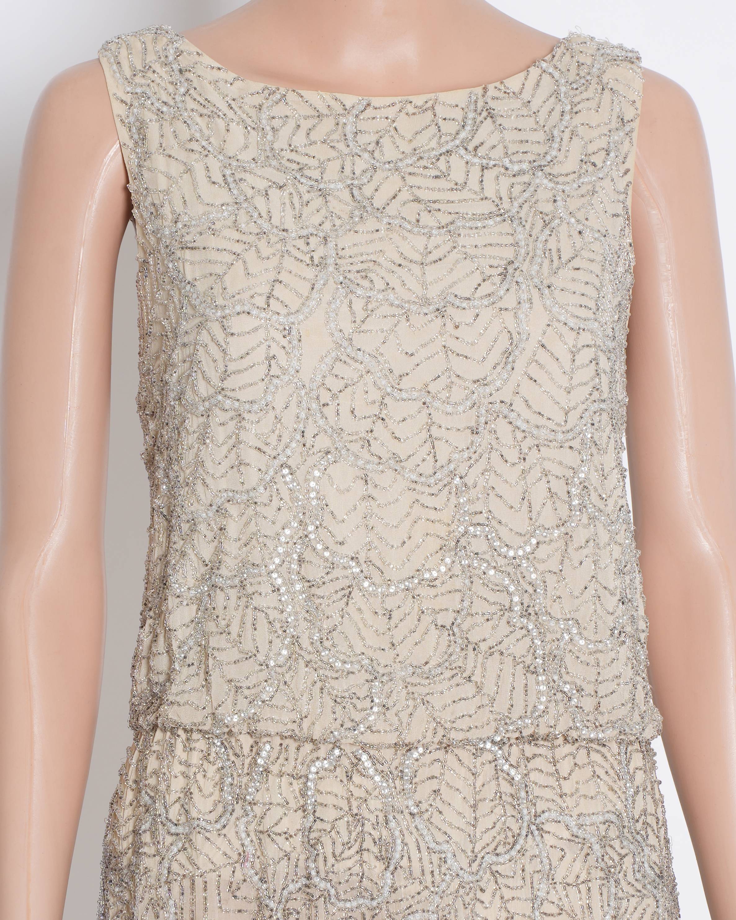 Alice + Olivia Nola Drop Waist Beaded Dress