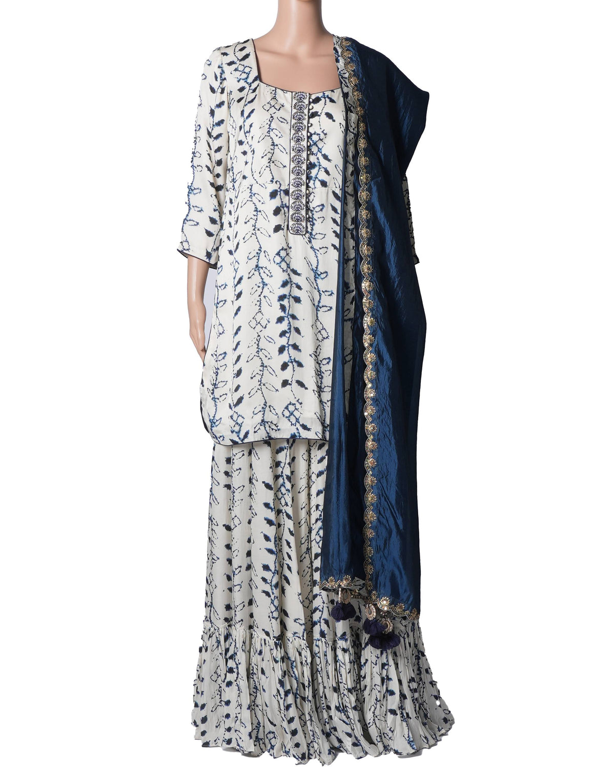 Punit Balana Indigo Floral Print Set Of Three