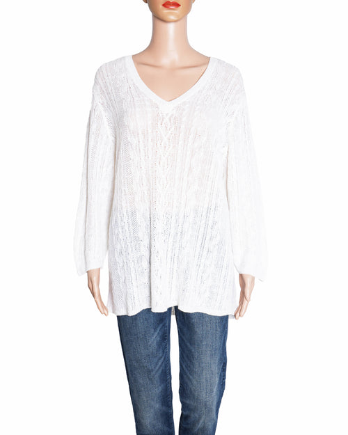 Lauren By Ralph Lauren White Sweater