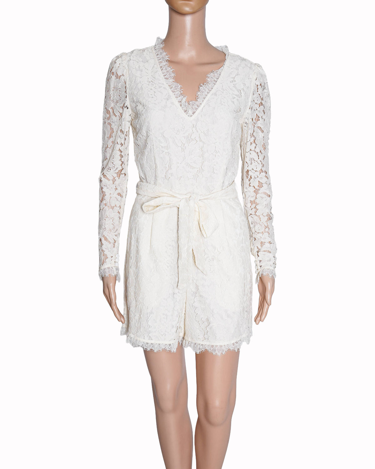 Temperley London V-Neck Lace Romper