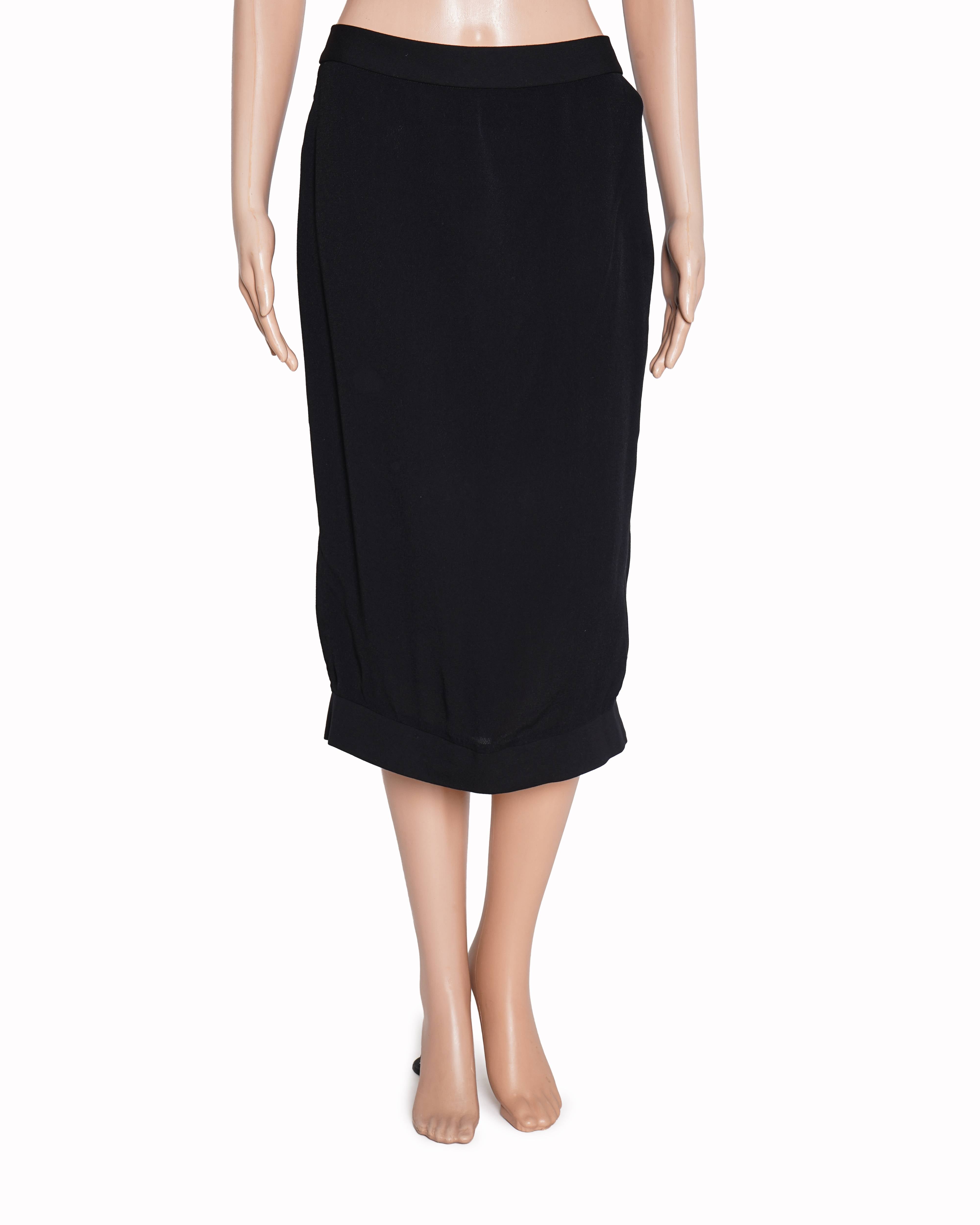 DKNY Black Midi Pencil Skirt