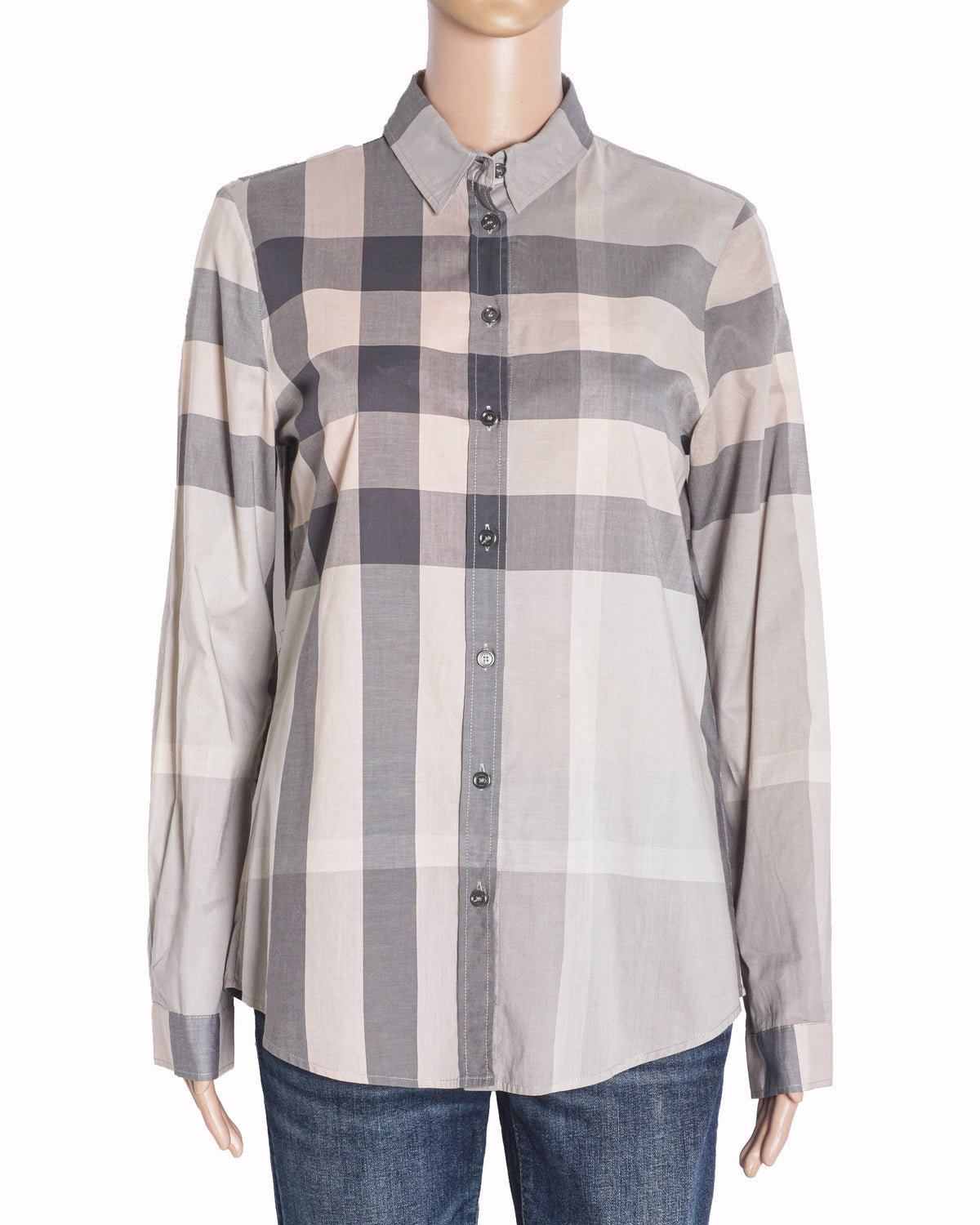 Burberry Grey Check Cotton Shirt