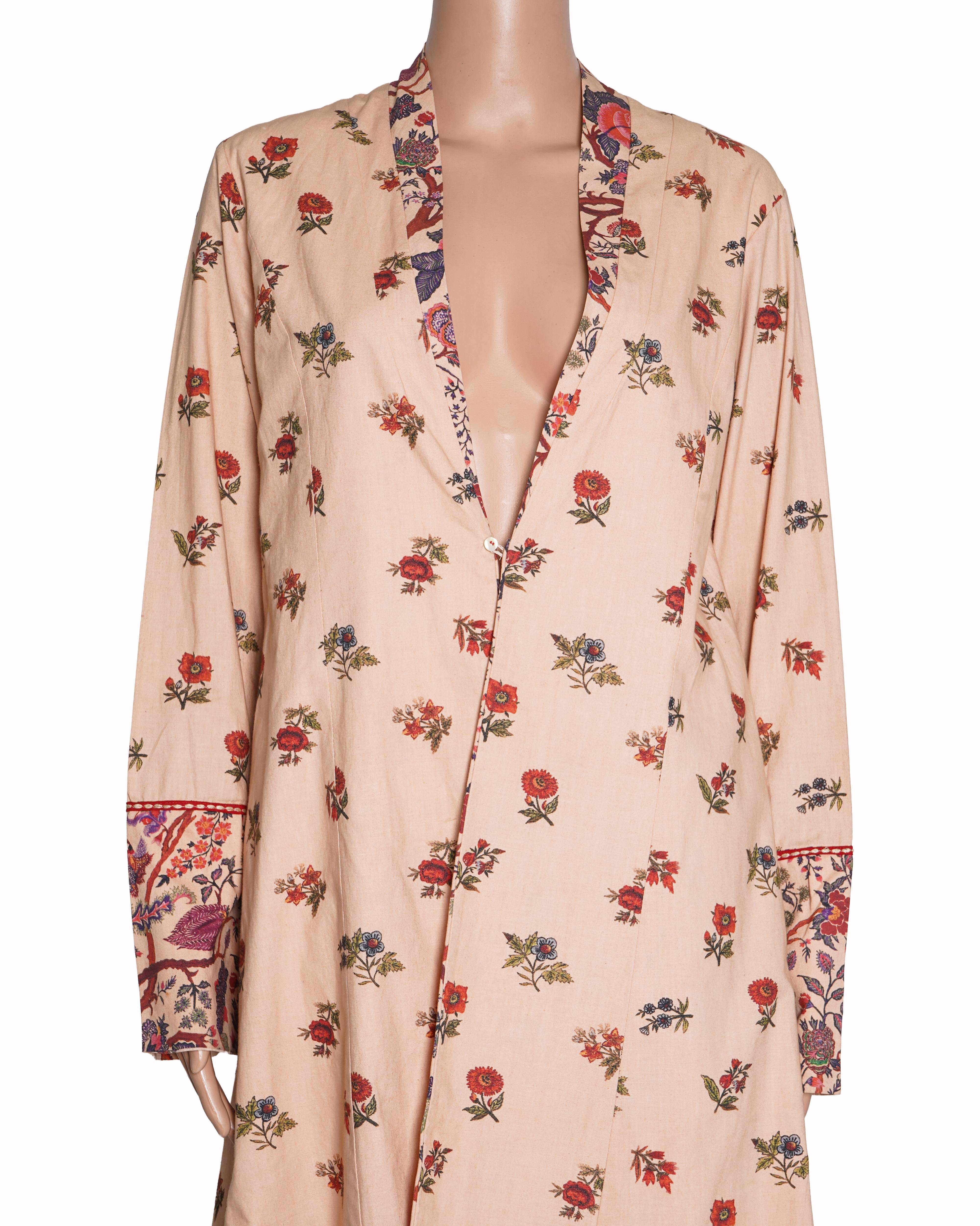 New Nikasha Light Pink Floral Printed Jacket Kurta and Dhoti Set