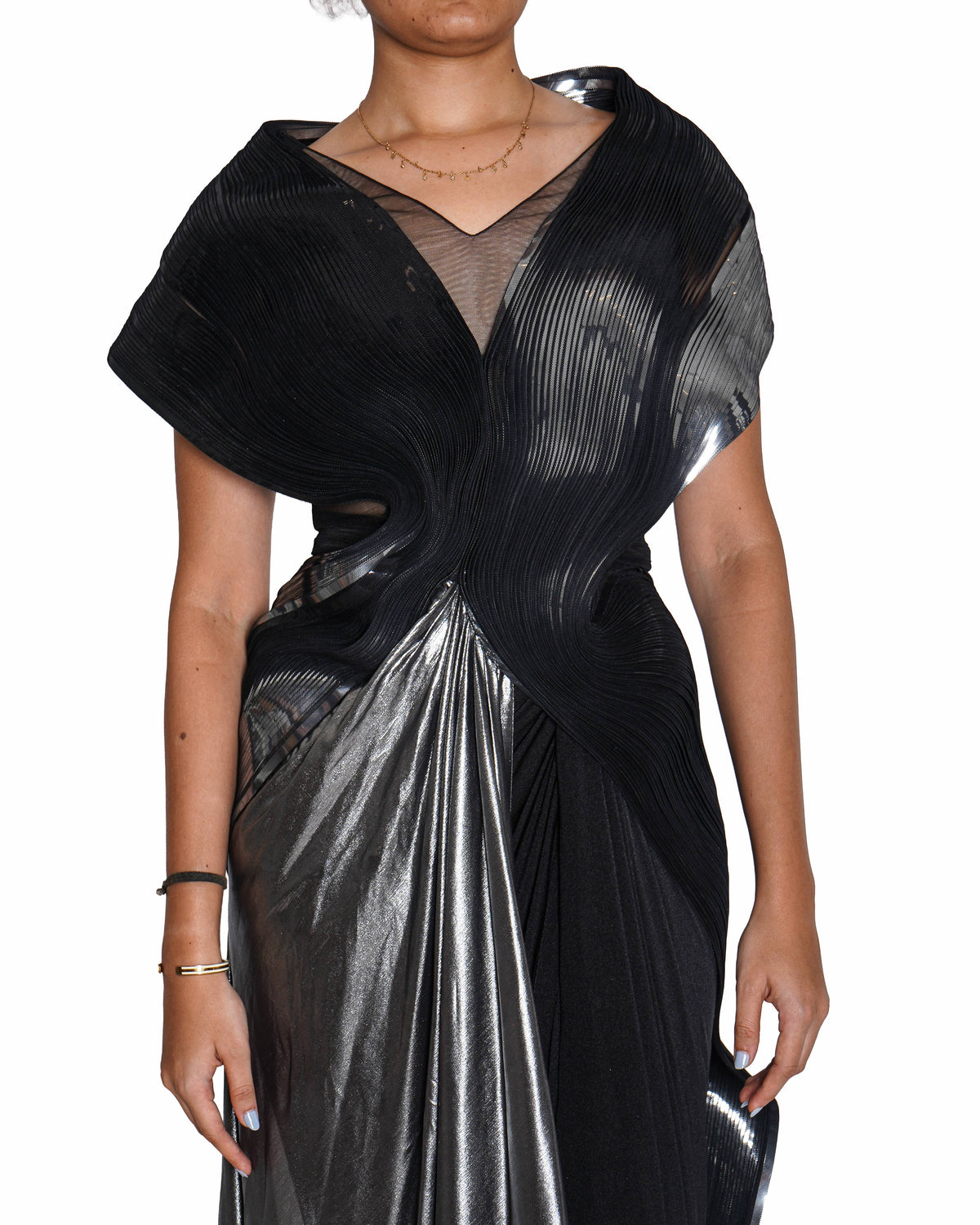 Amit Agarwal Sculpted Gown In Black