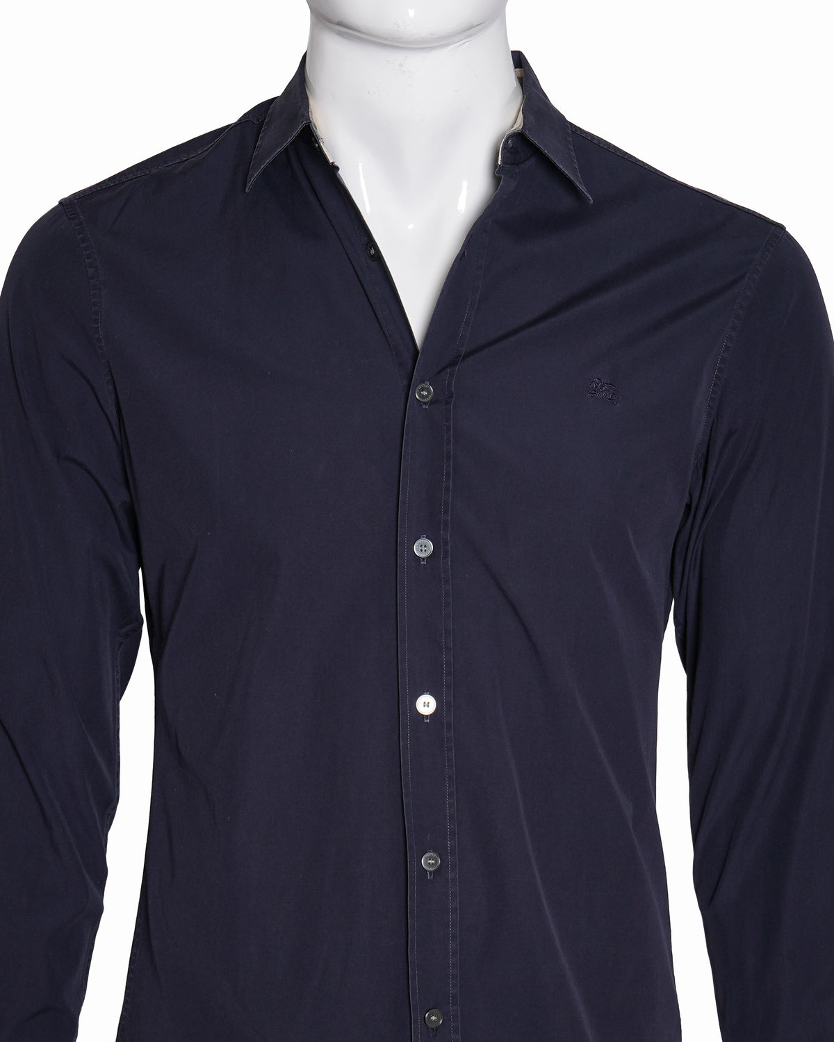 Burberry Navy Blue Full-Sleeve Shirt