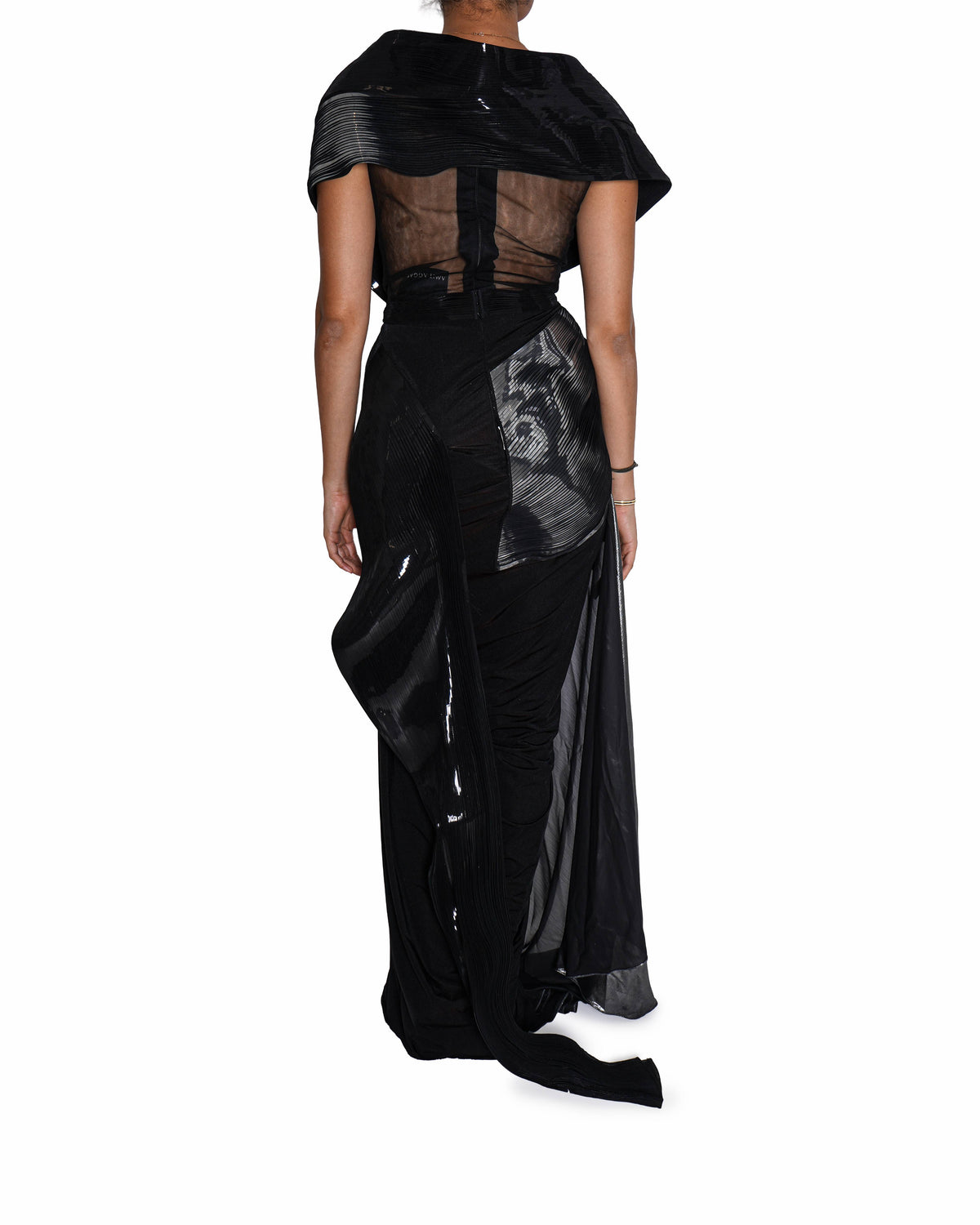 Amit Agarwal Sculpted Gown In Black