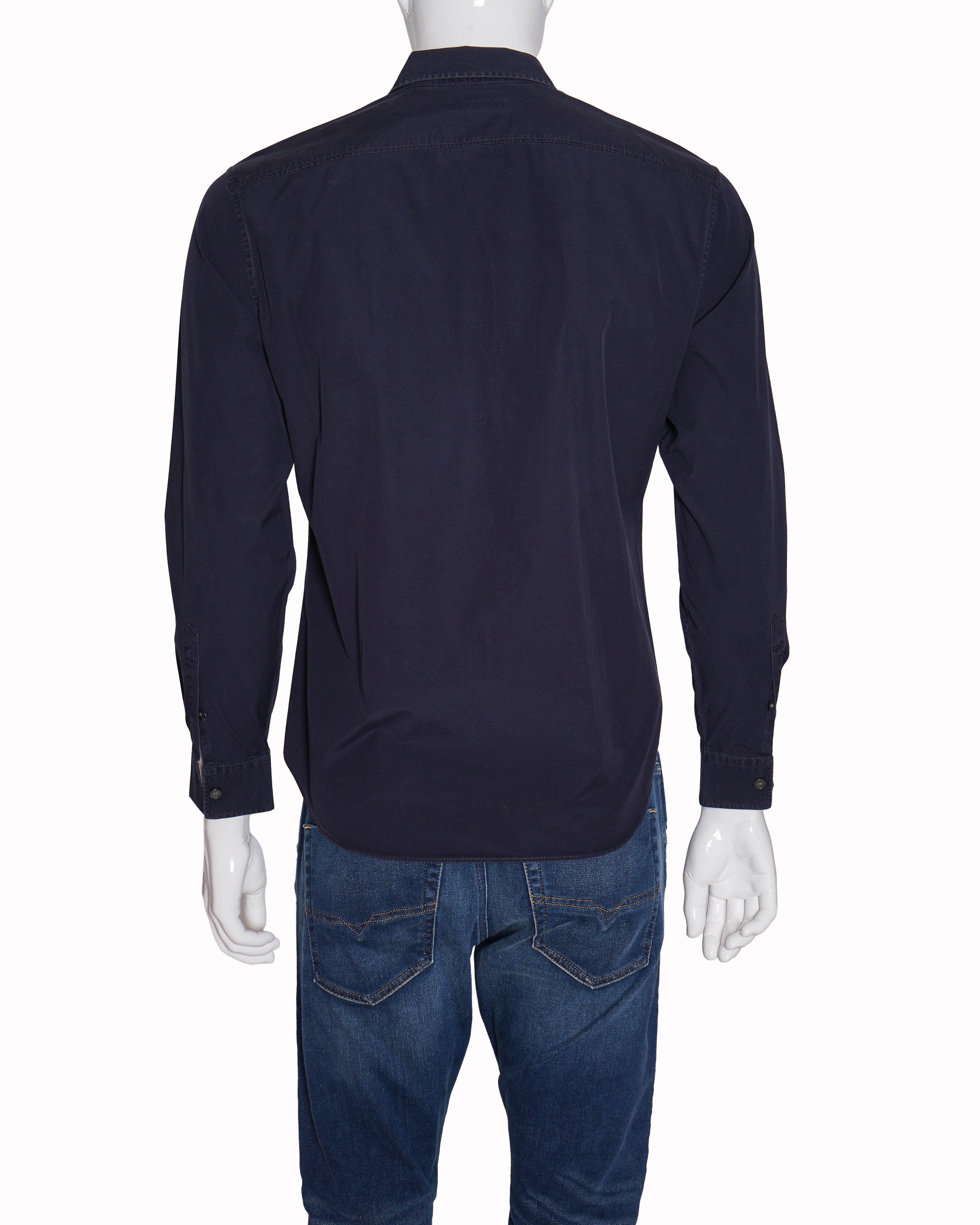 Burberry Navy Blue Full-Sleeve Shirt