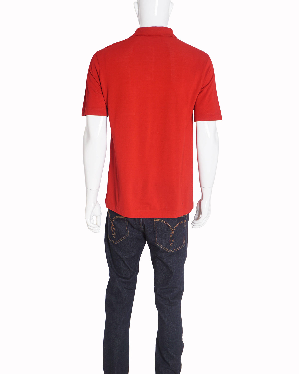 Hermès Classic Red Cotton Pocket Polo T-Shirt