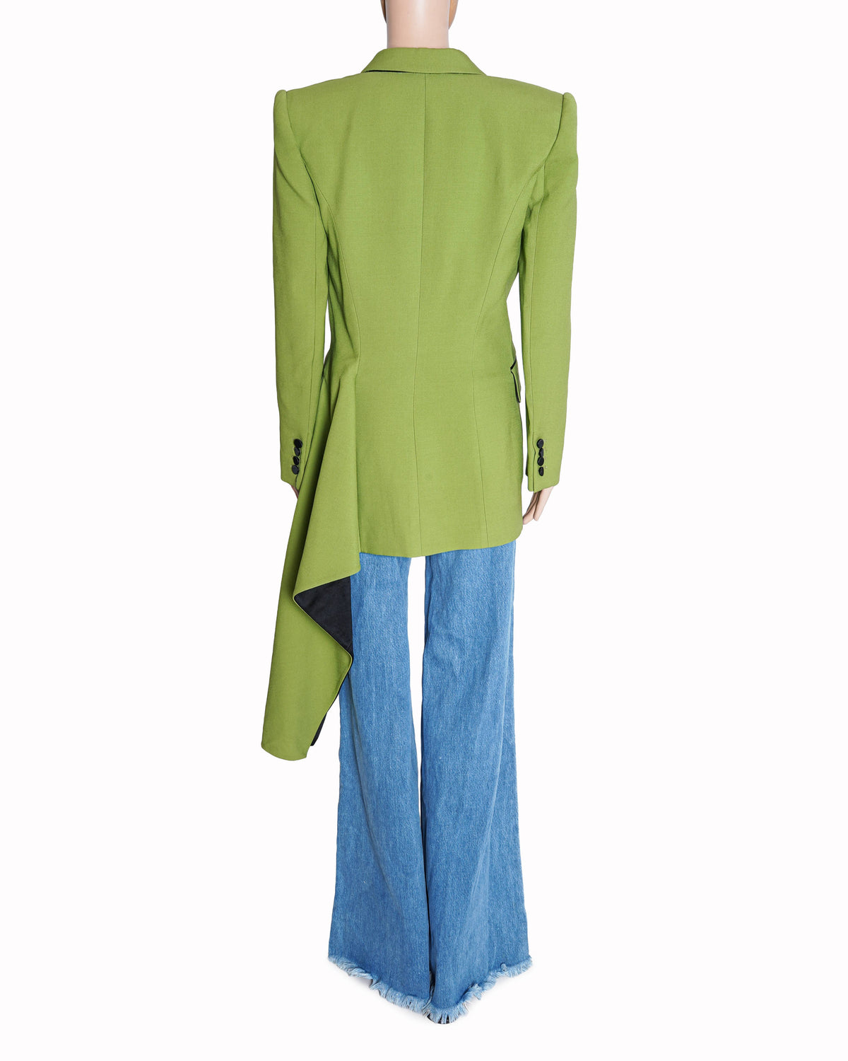 Alexander McQueen wool blend drape women's blazer jacket