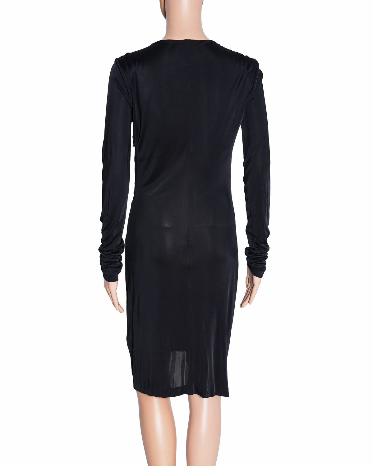 Emilio Pucci Full Sleeve V Neck Dress In Black