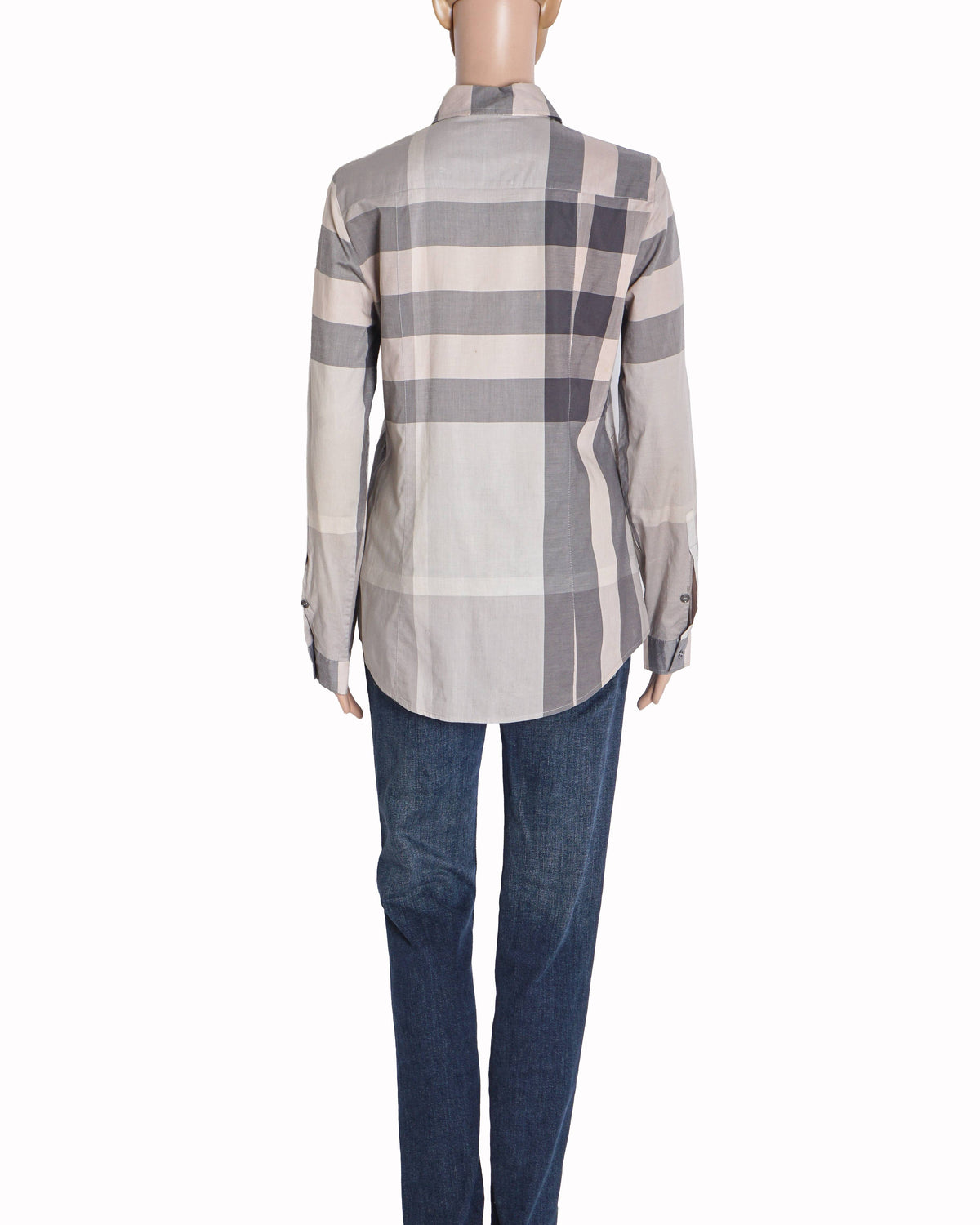 Burberry Grey Check Cotton Shirt