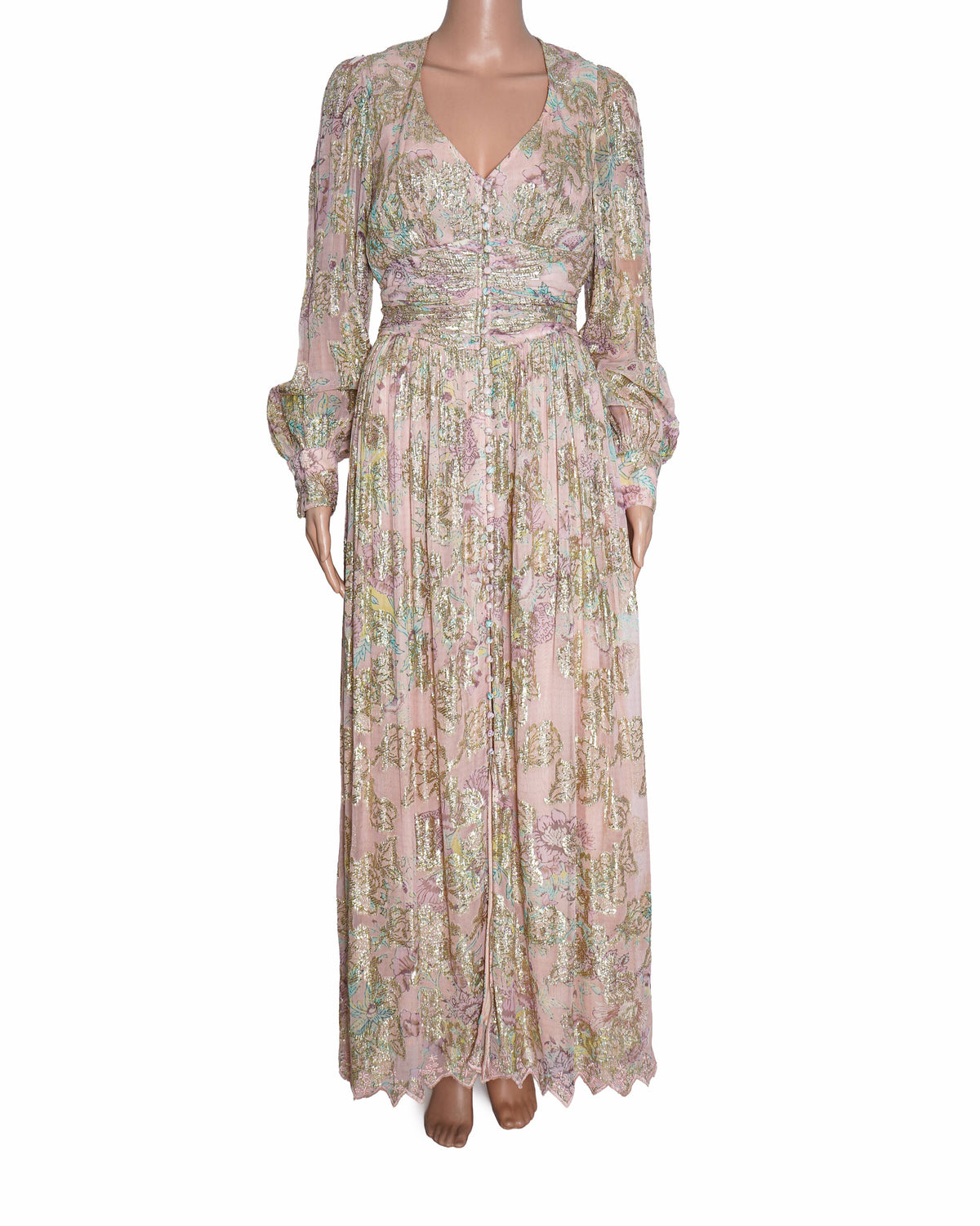 Hemant & Nandita  Nora Maxi Dress in Georgette & Lurex