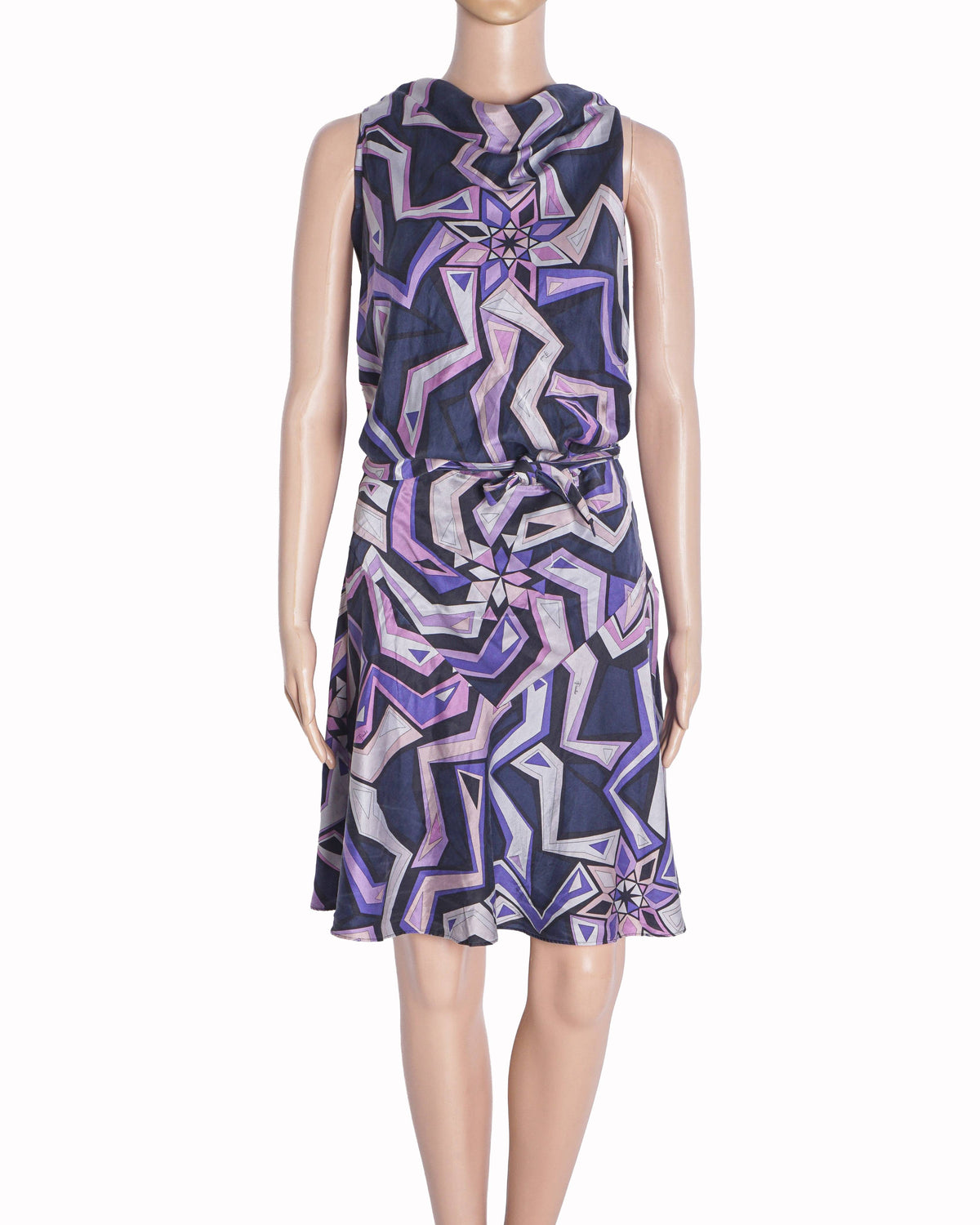 Emilio Pucci Multicolor Printed Open Back Short Dress